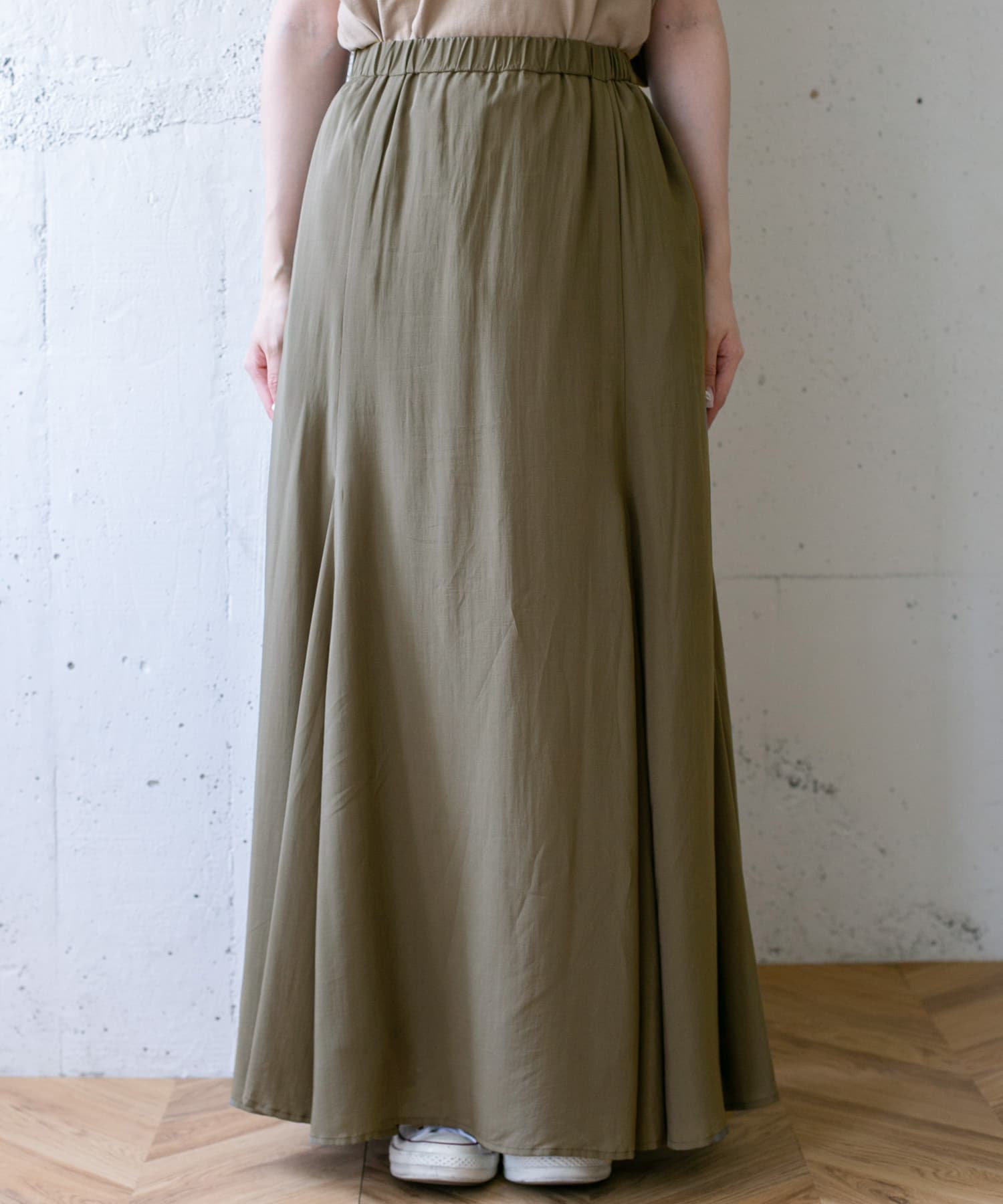 マキシフレアスカート∴ KHAKI one