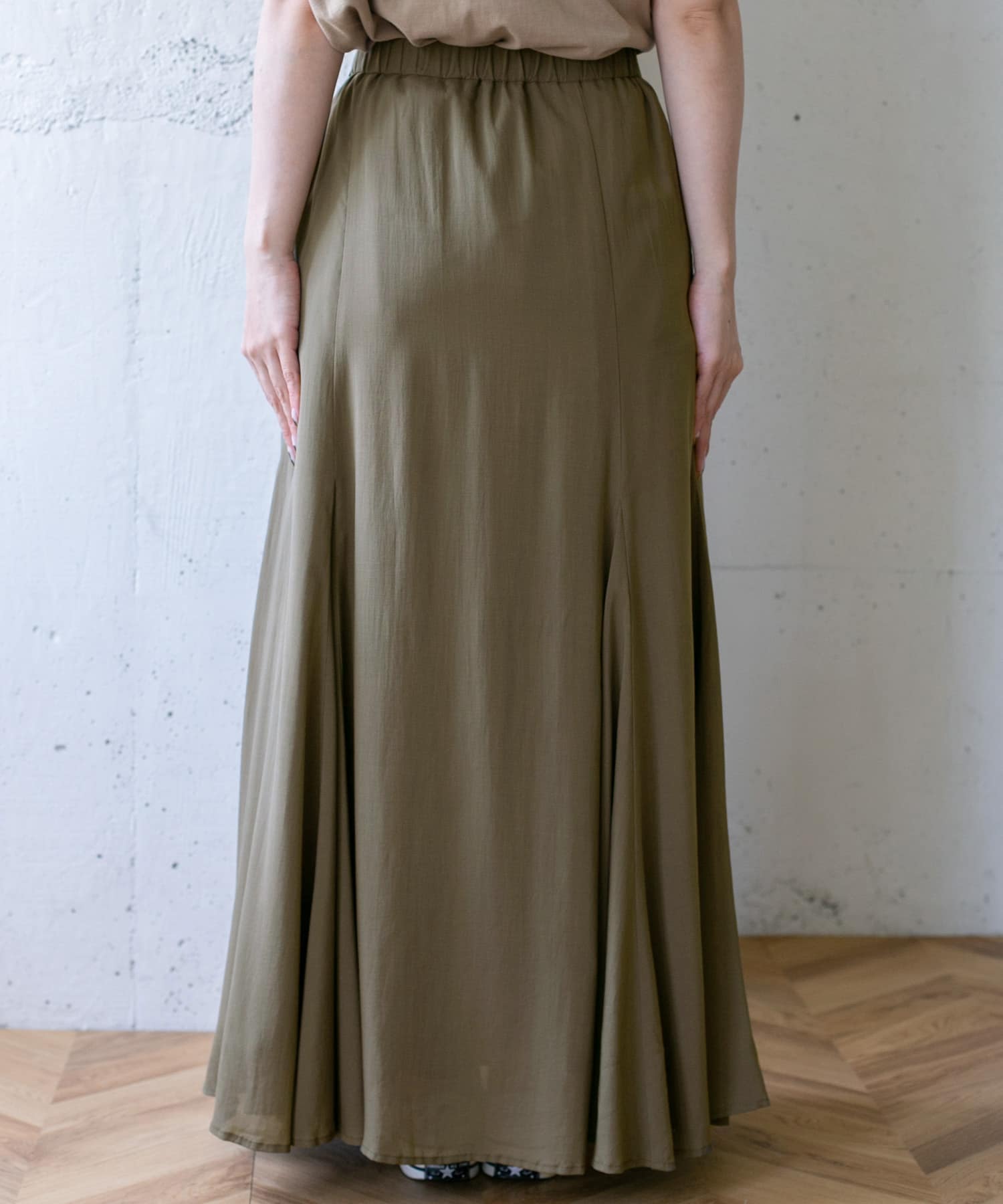 マキシフレアスカート∴ KHAKI one