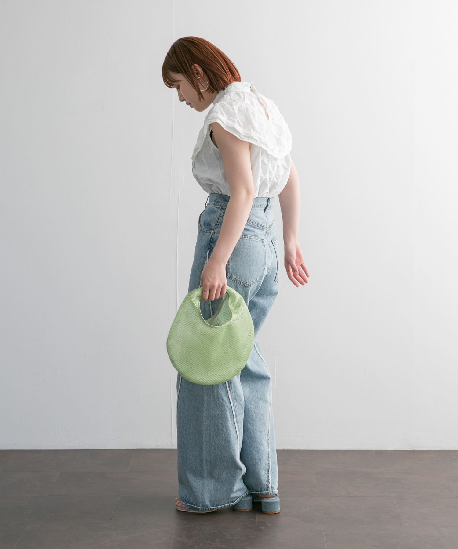 CONTROL FREAK　メッシュラウンドバッグ LIME one