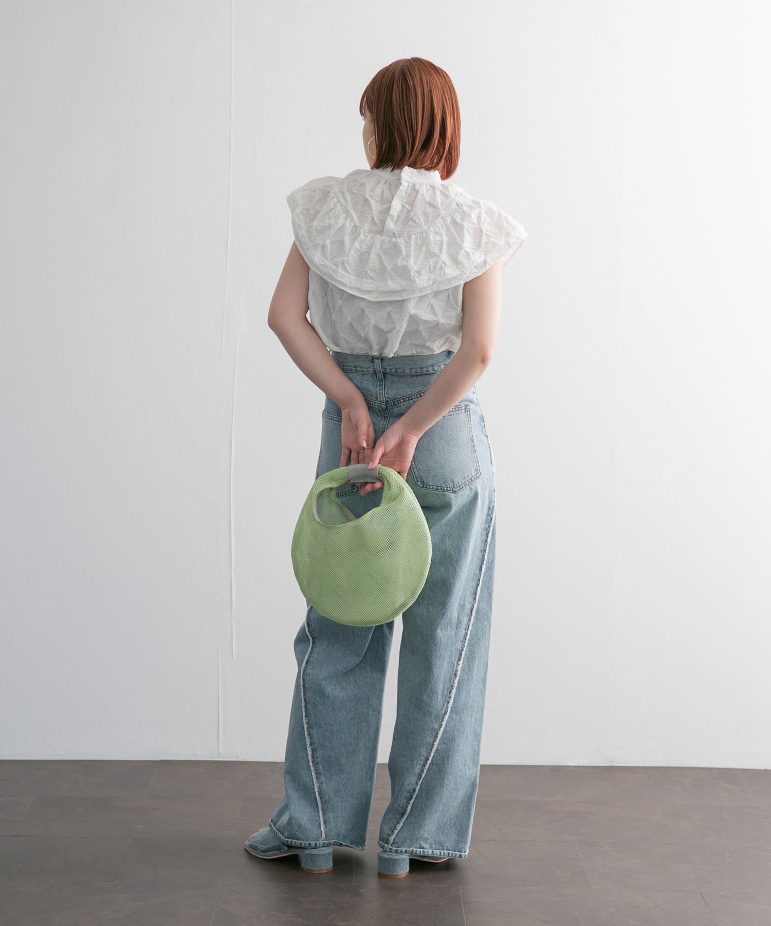 CONTROL FREAK　メッシュラウンドバッグ LIME one