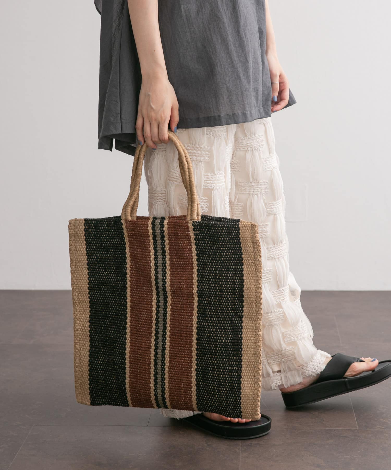 MAISON BENGAL　NEW JUTE PORESH BAG BROWN FREE
