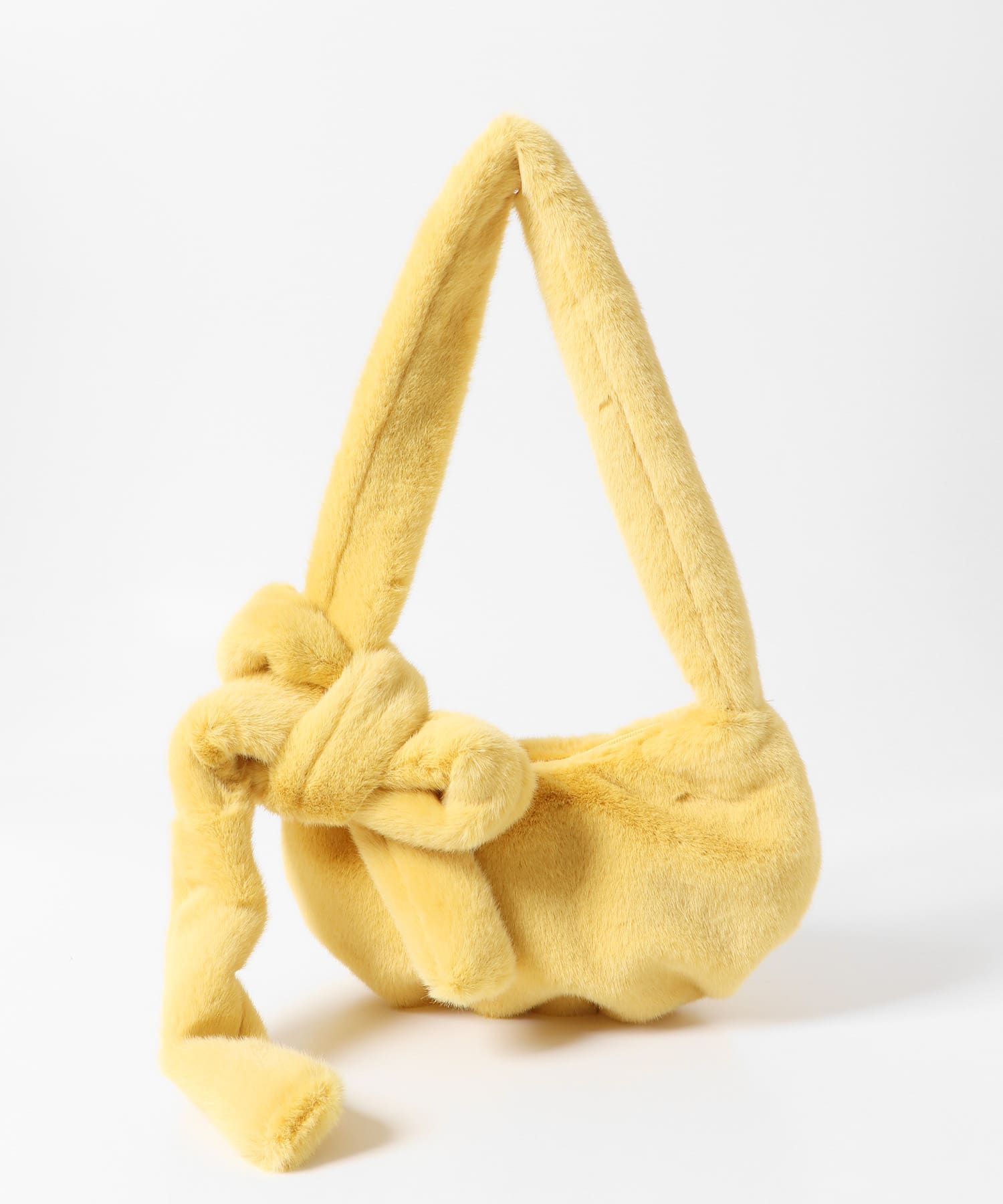 Casselini　フェイクファーリボンバッグ YELLOW one