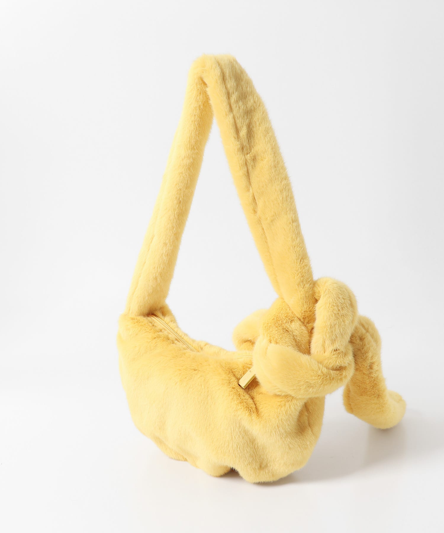 Casselini　フェイクファーリボンバッグ YELLOW one