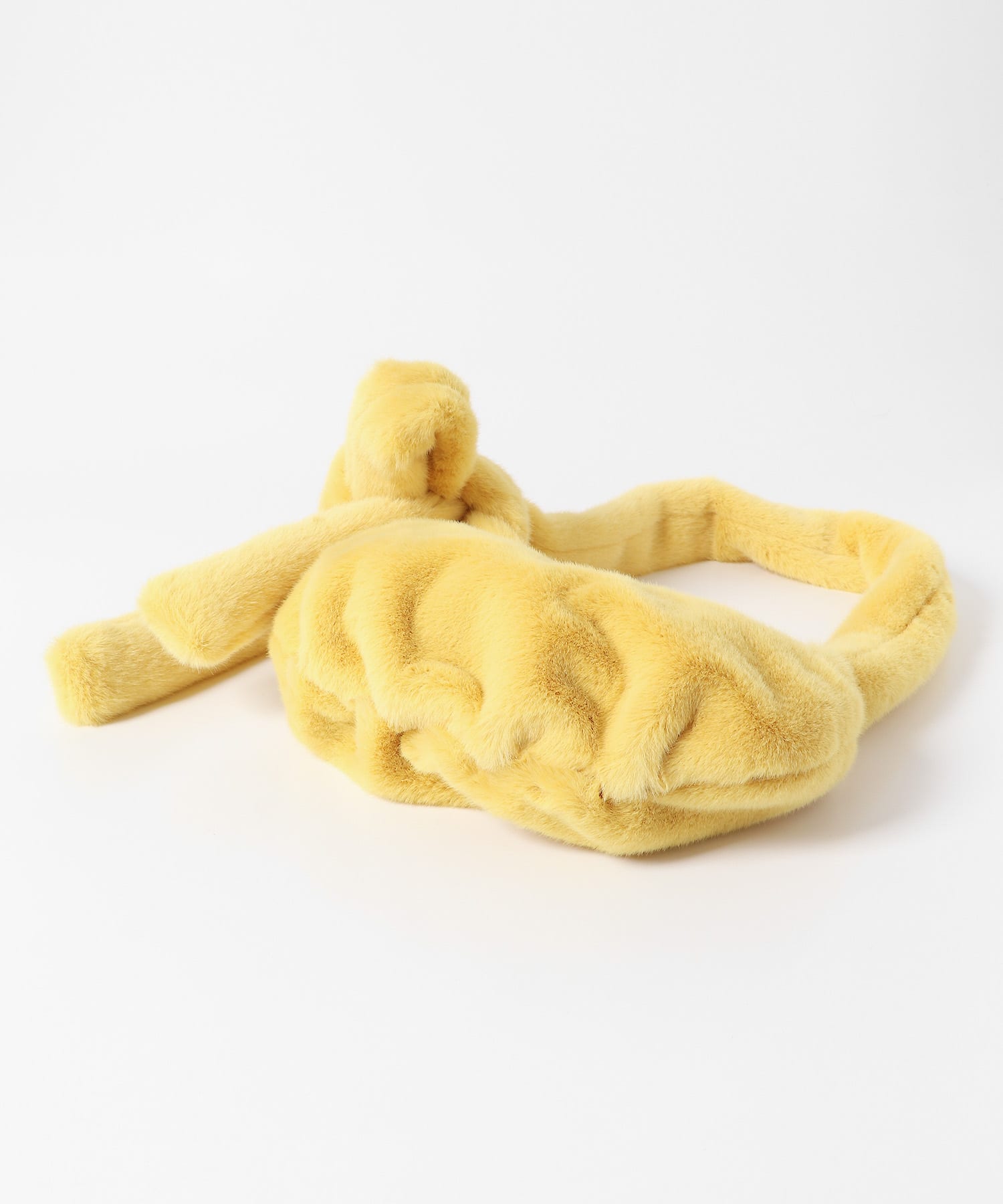 Casselini　フェイクファーリボンバッグ YELLOW one