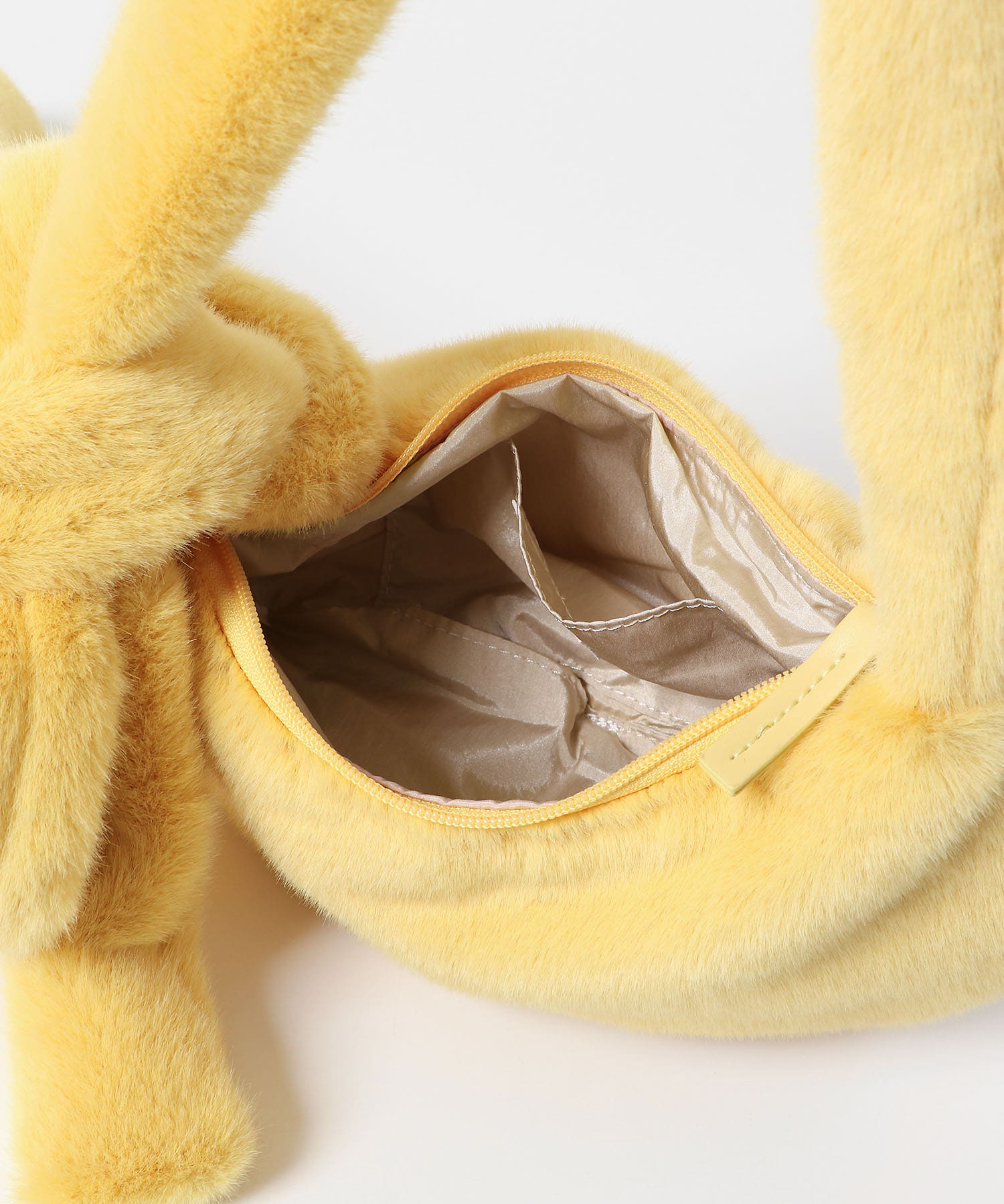 Casselini　フェイクファーリボンバッグ YELLOW one