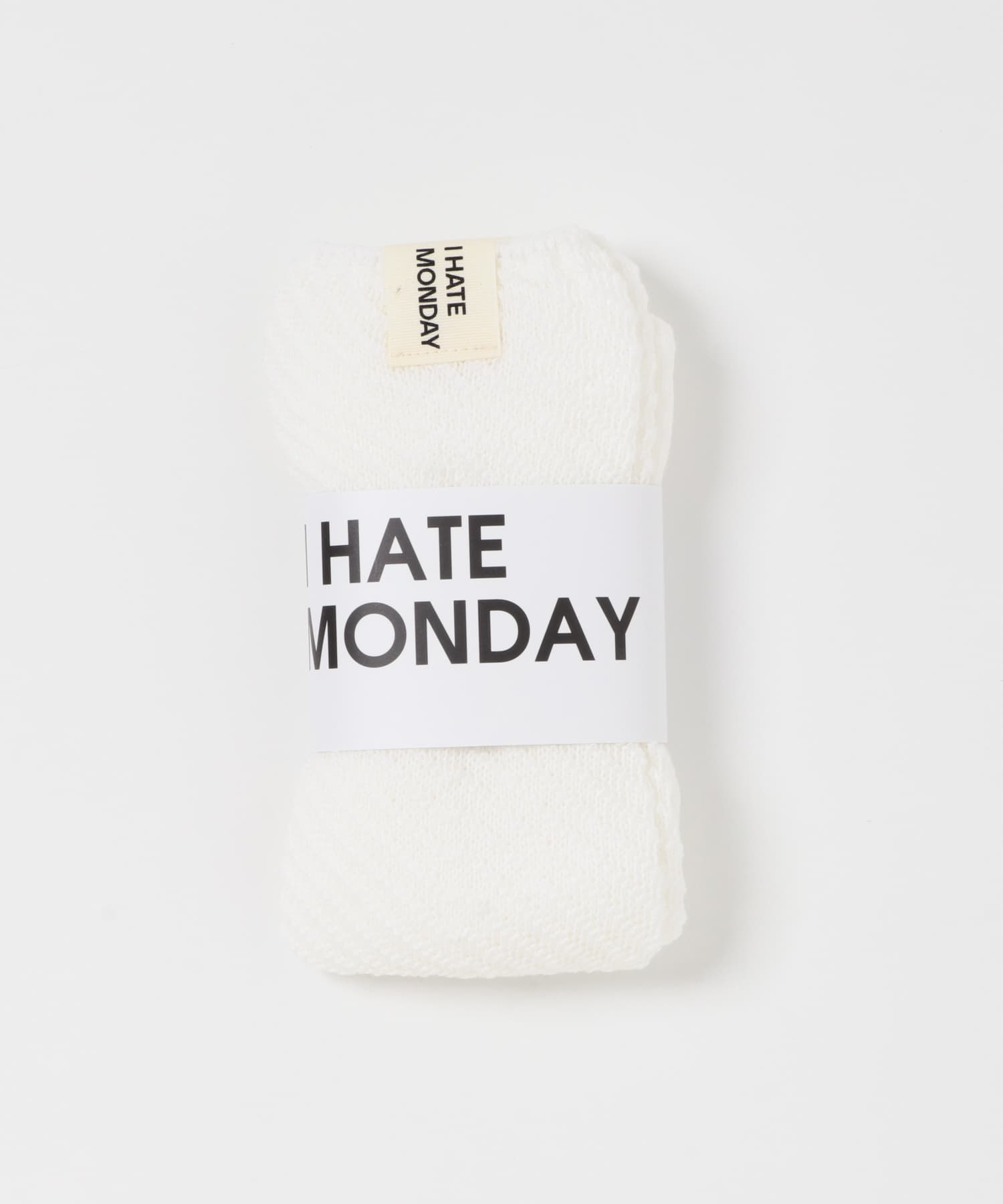 I Hate Monday　OBLIQUE KNEE SOCKS IVORY one