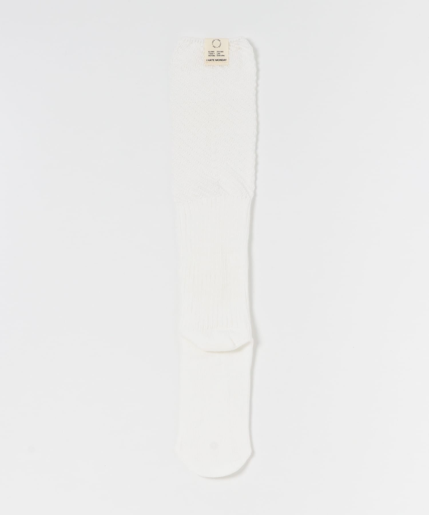 I Hate Monday　OBLIQUE KNEE SOCKS IVORY one