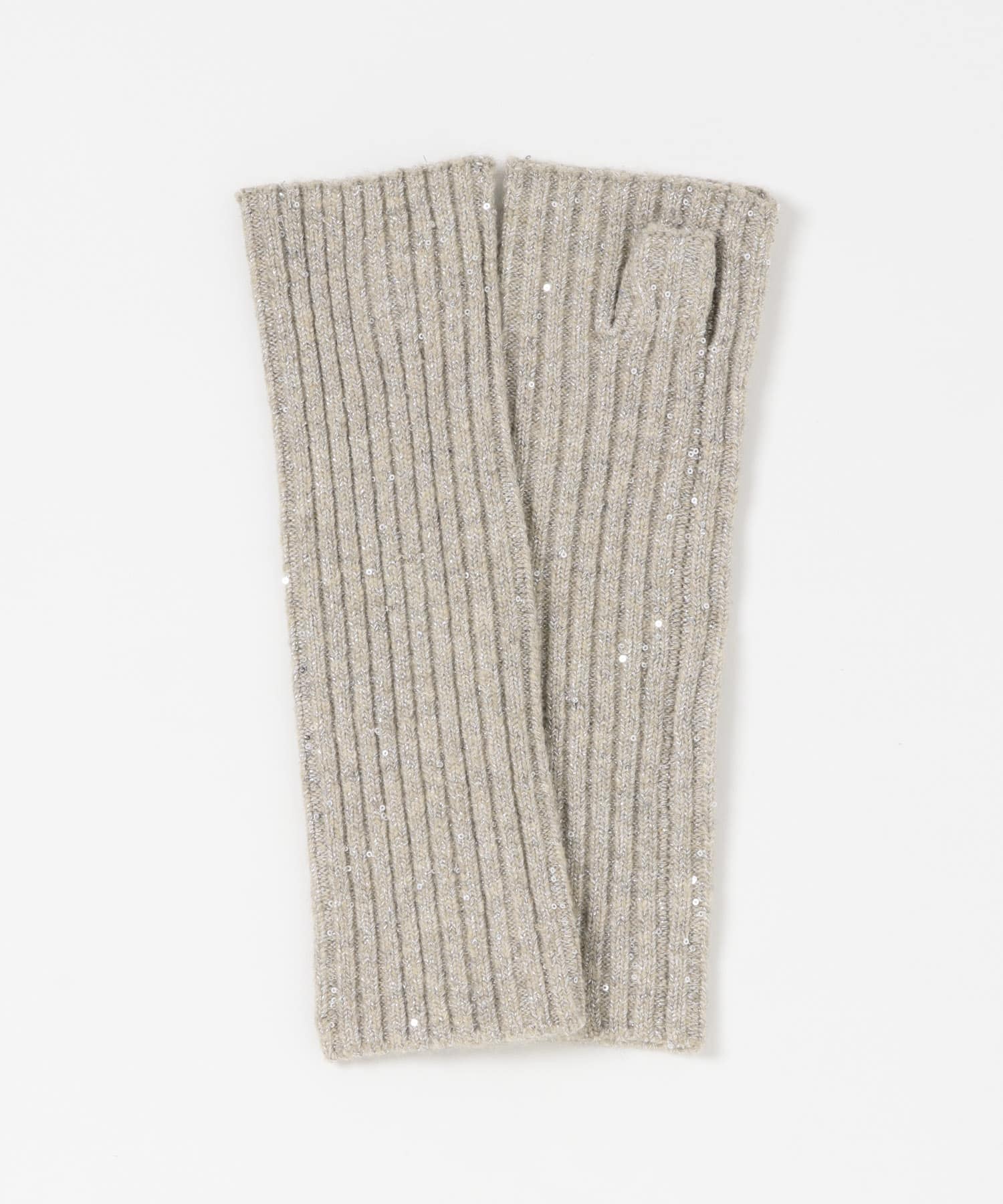 Casselini　キラキラニットアームウォーマー BEIGE one