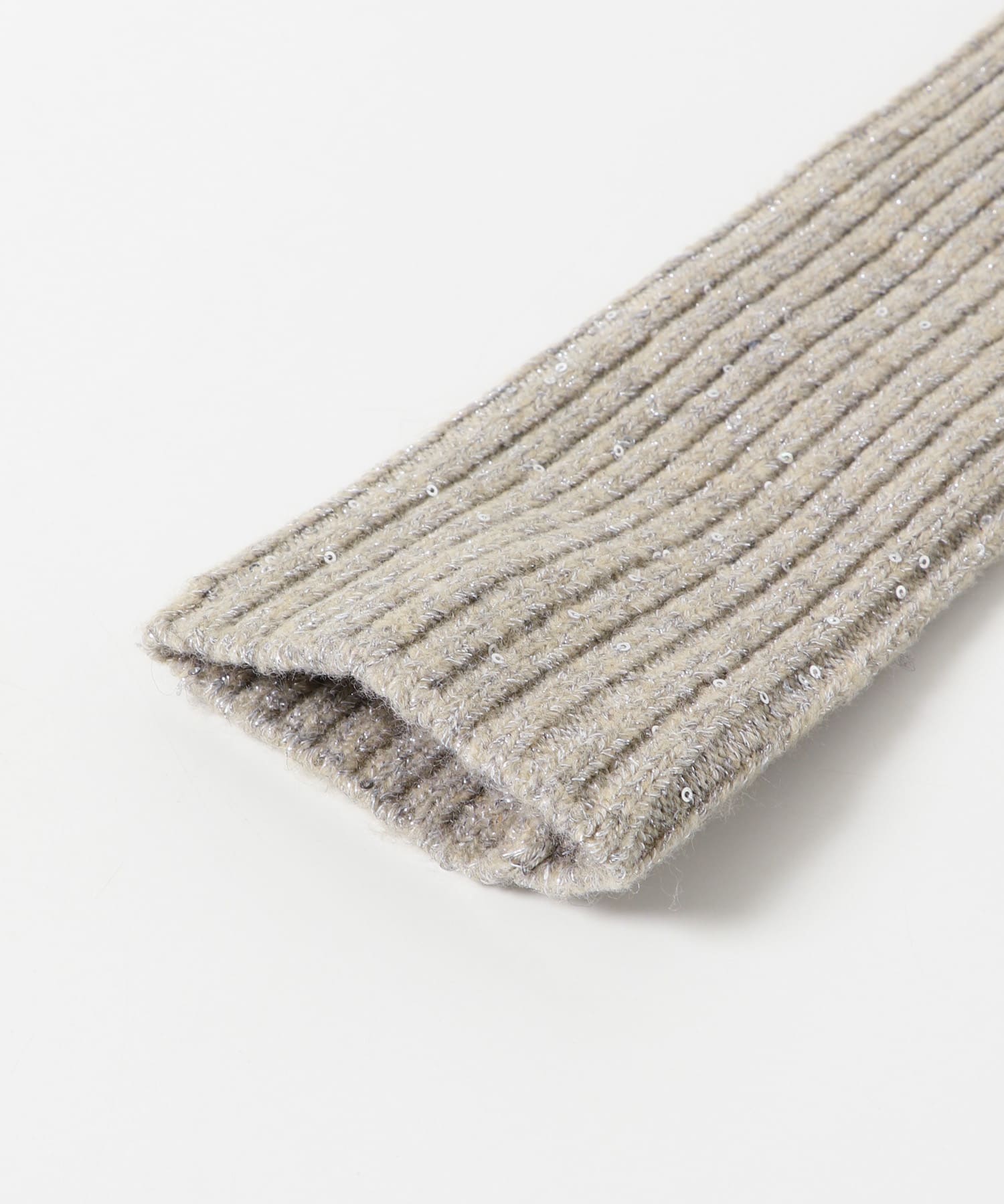 Casselini　キラキラニットアームウォーマー BEIGE one
