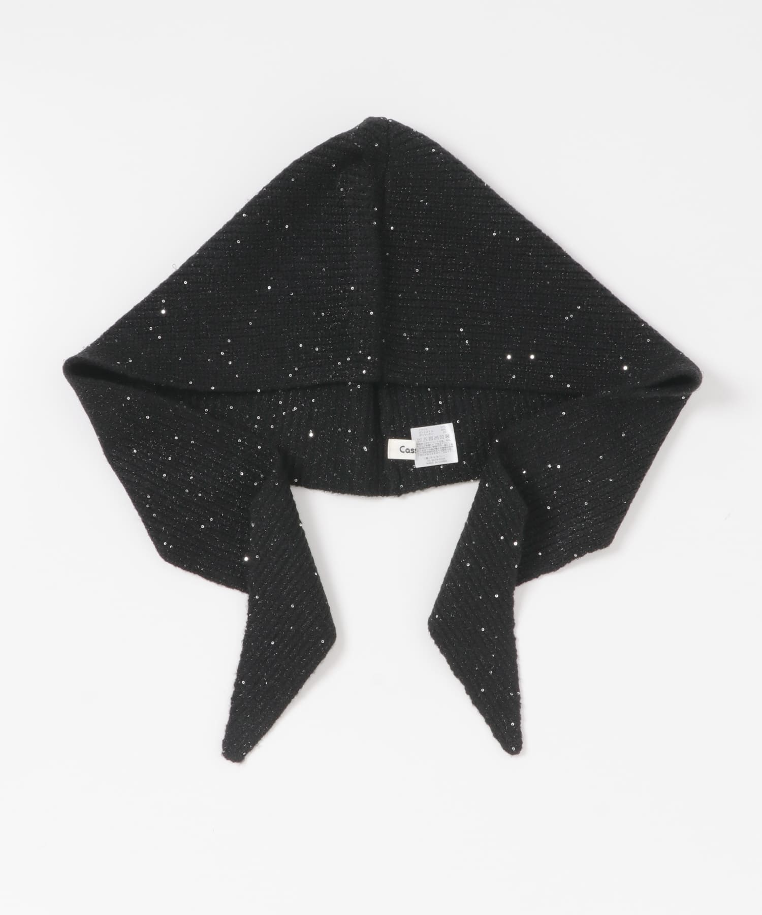 Casselini　キラキラニットバラクラバ BLACK one