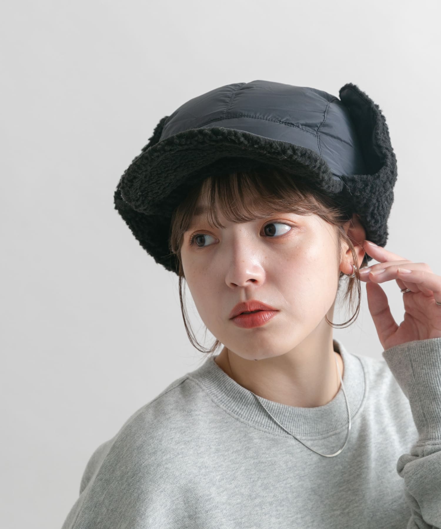 TAION　DOWN×BOA WARM CAP BLK×BLK one