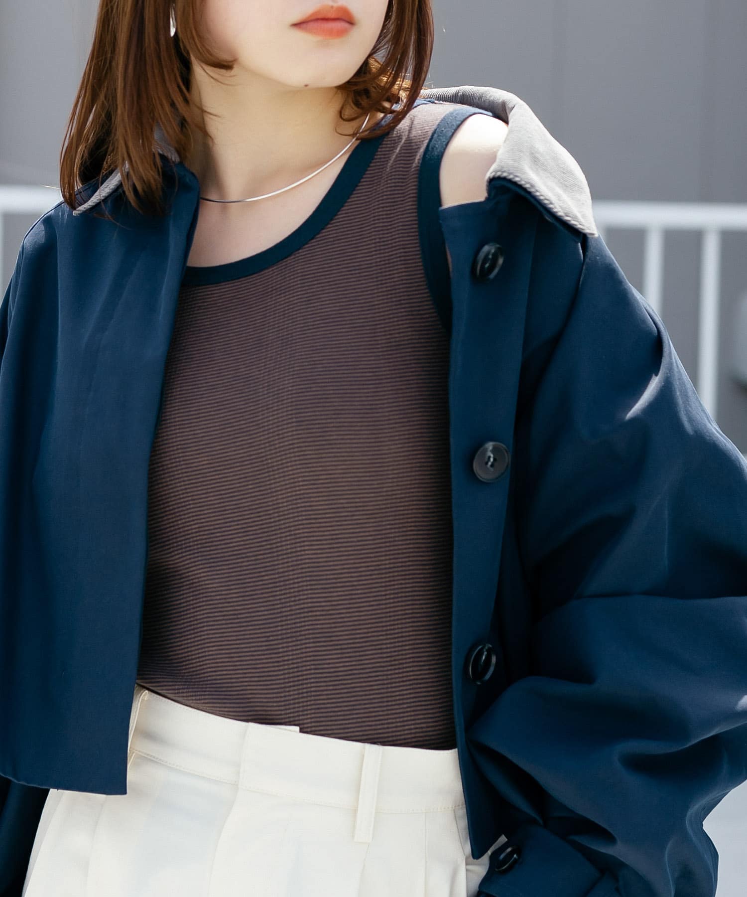 Miller　Panel ribbed tank top