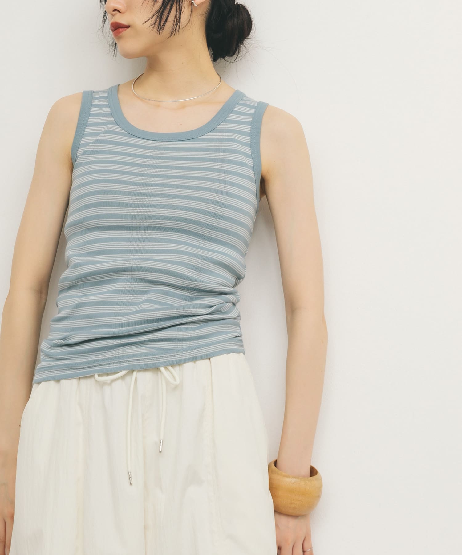 Miller　Panel ribbed tank top