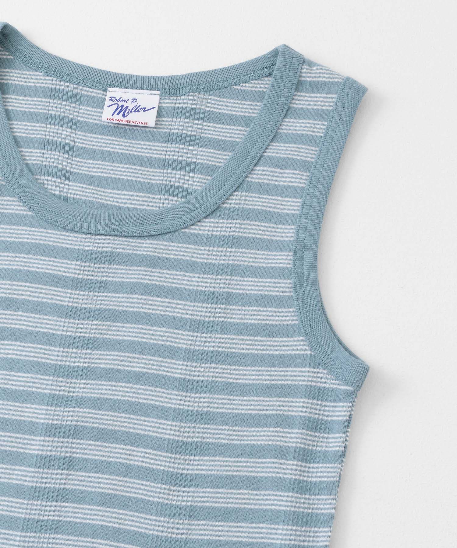 Miller　Panel ribbed tank top BLU×W2 FREE