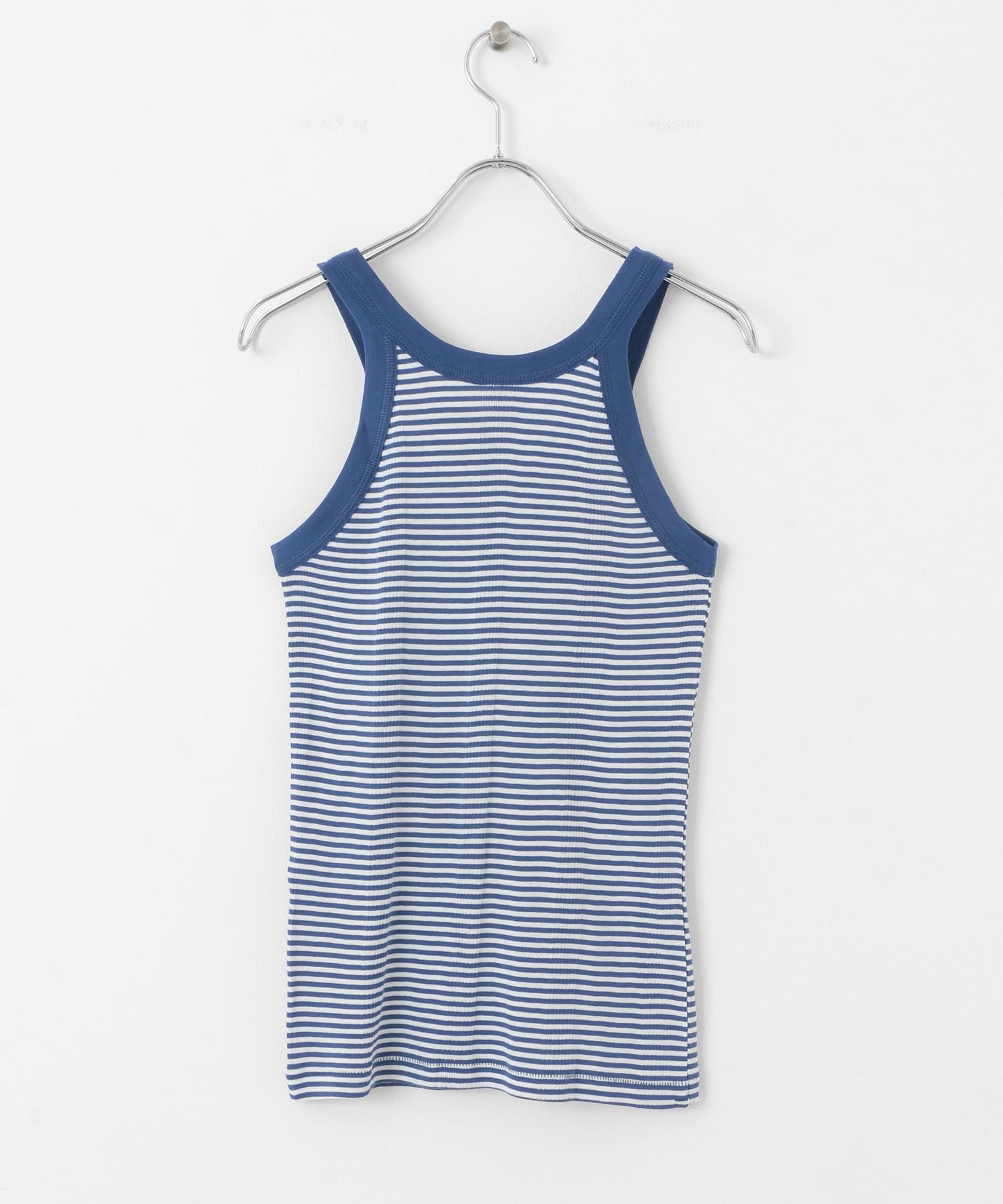 Miller　PanelribbedAthletic tank WHT×BU FREE