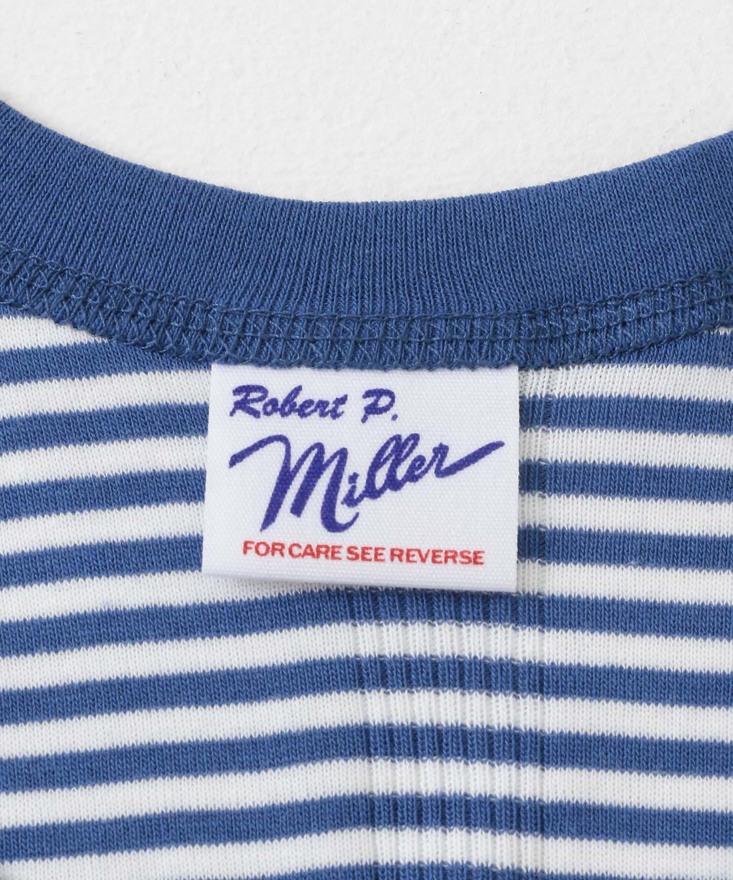 Miller　PanelribbedAthletic tank WHT×BU FREE