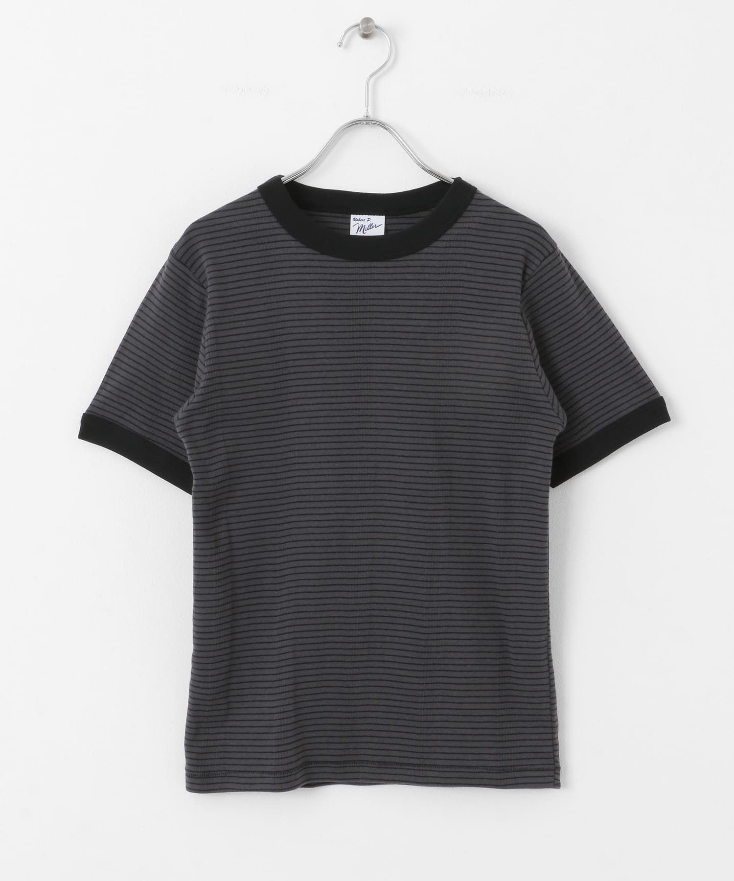 Miller　Panel ribbed T-shirt CGY×BK FREE