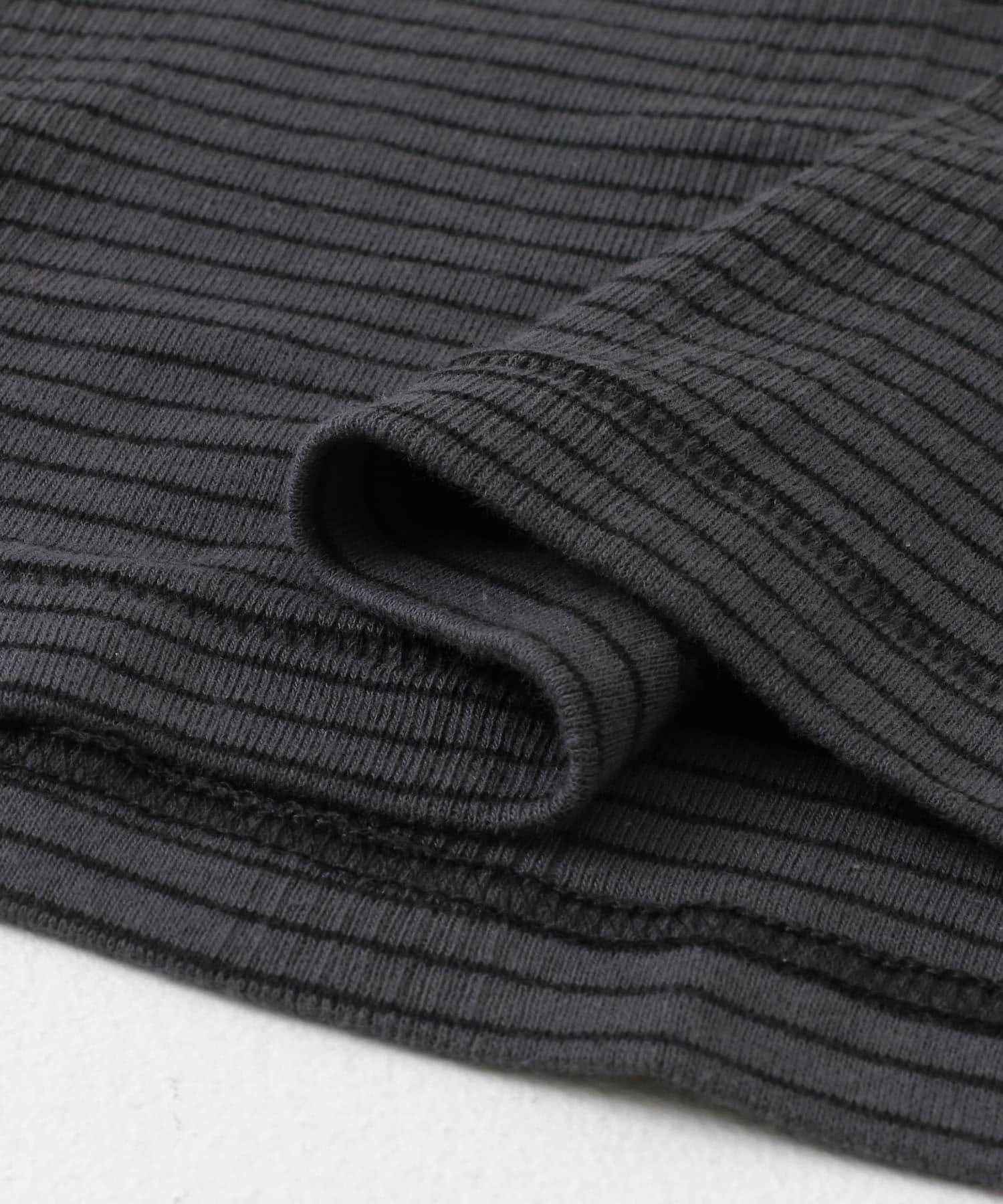 Miller　Panel ribbed T-shirt CGY×BK FREE