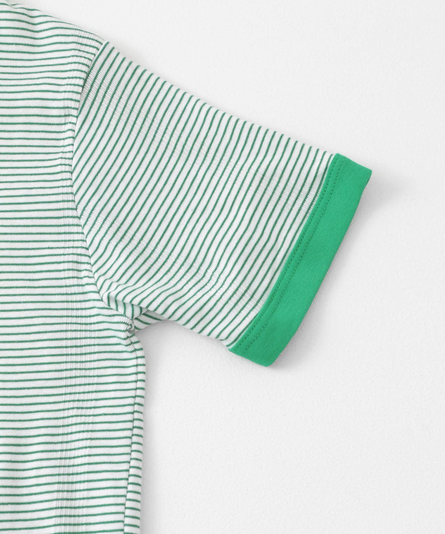 Miller　Panel ribbed T-shirt WHT×GN FREE