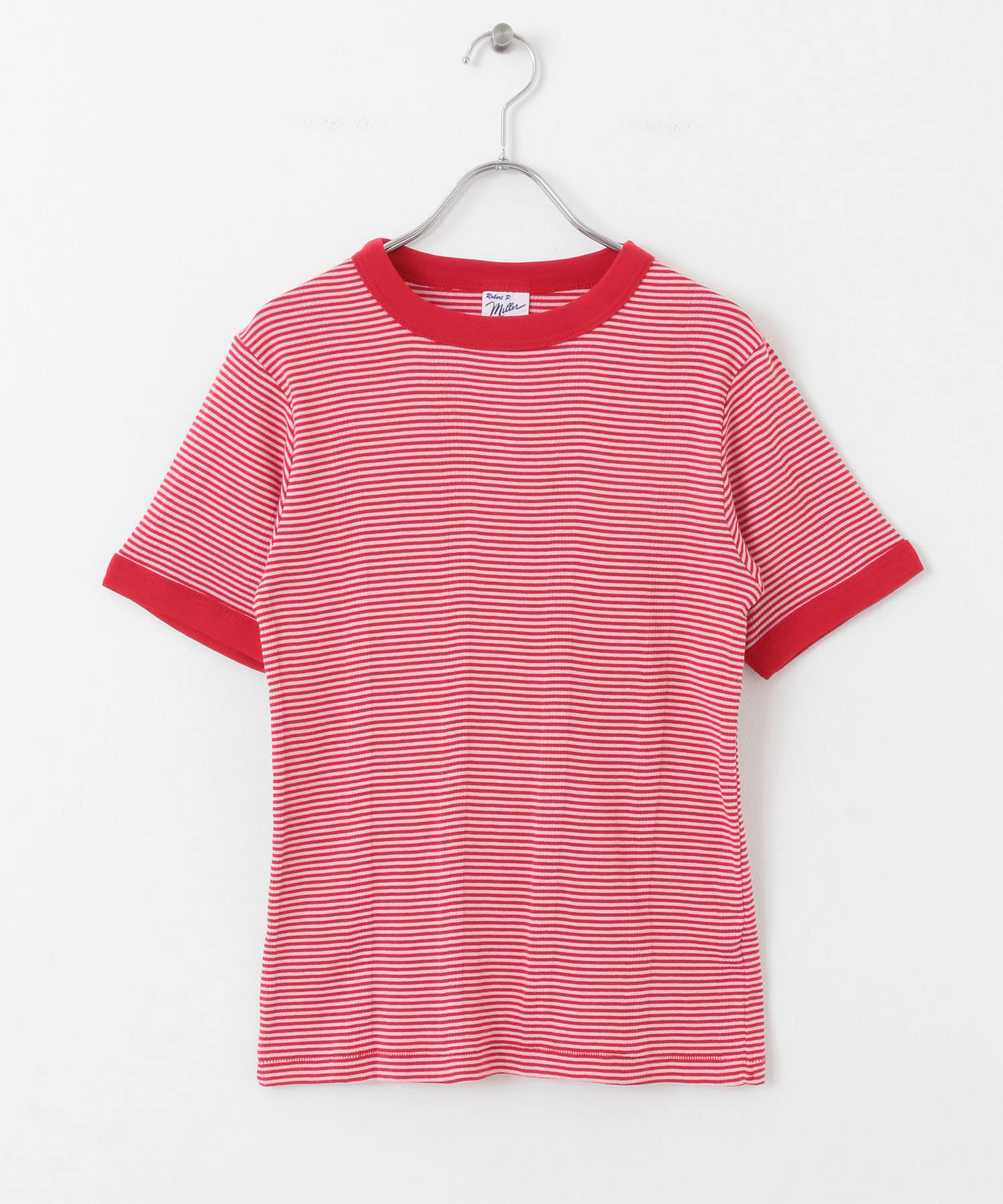Miller　Panel ribbed T-shirt PNK×RD FREE