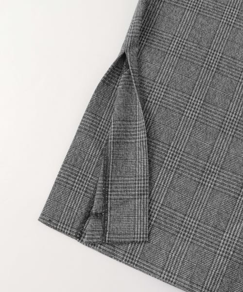 バッククロスハイウエストスカート GRAY CHECK one