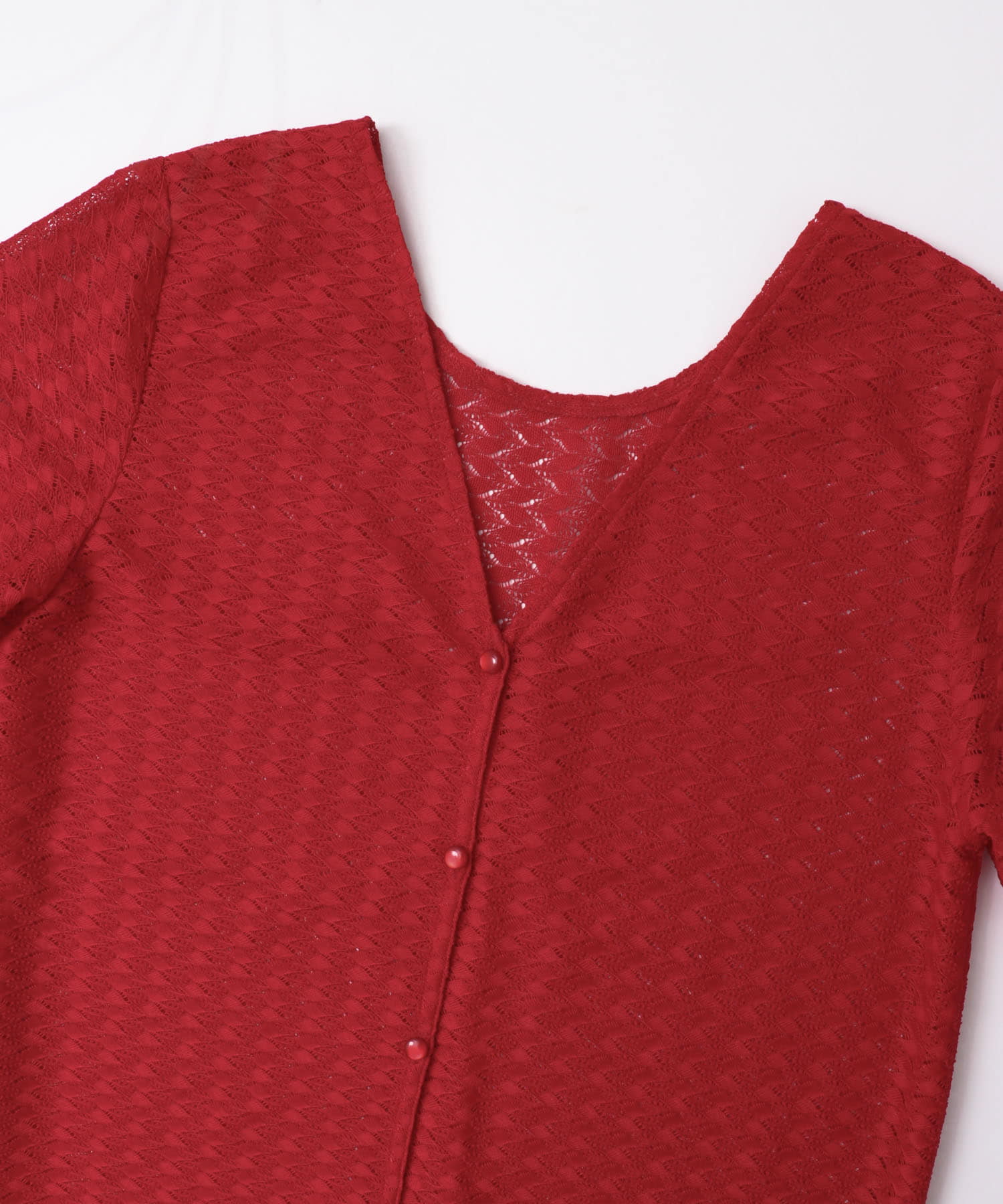 2wayレースカーディガン RED one