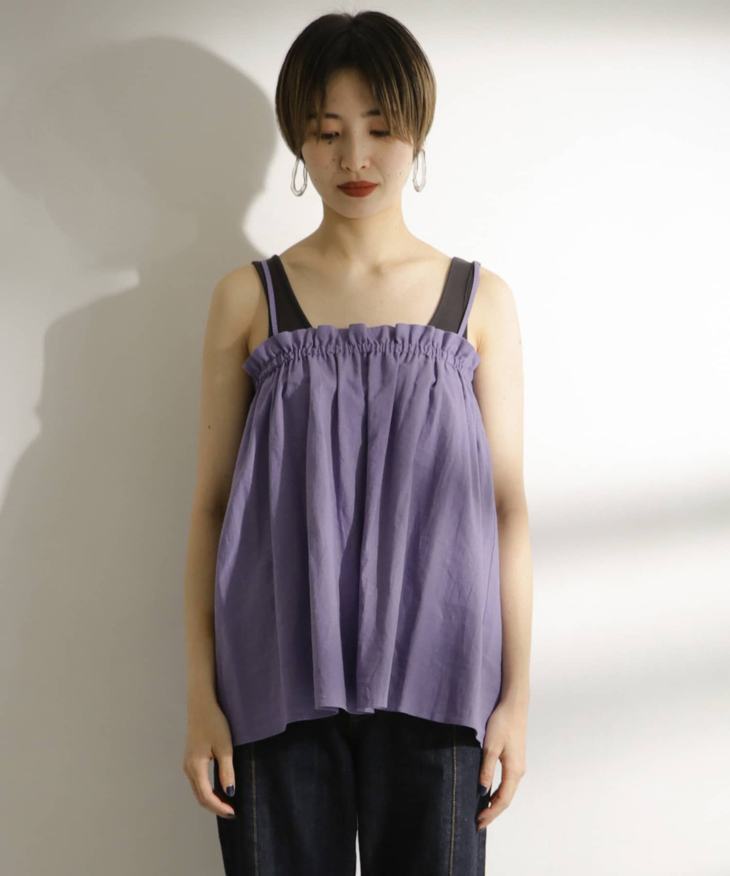 リネンギャザーキャミ∴(one L.GRAY): トップス｜URBAN RESEARCH
