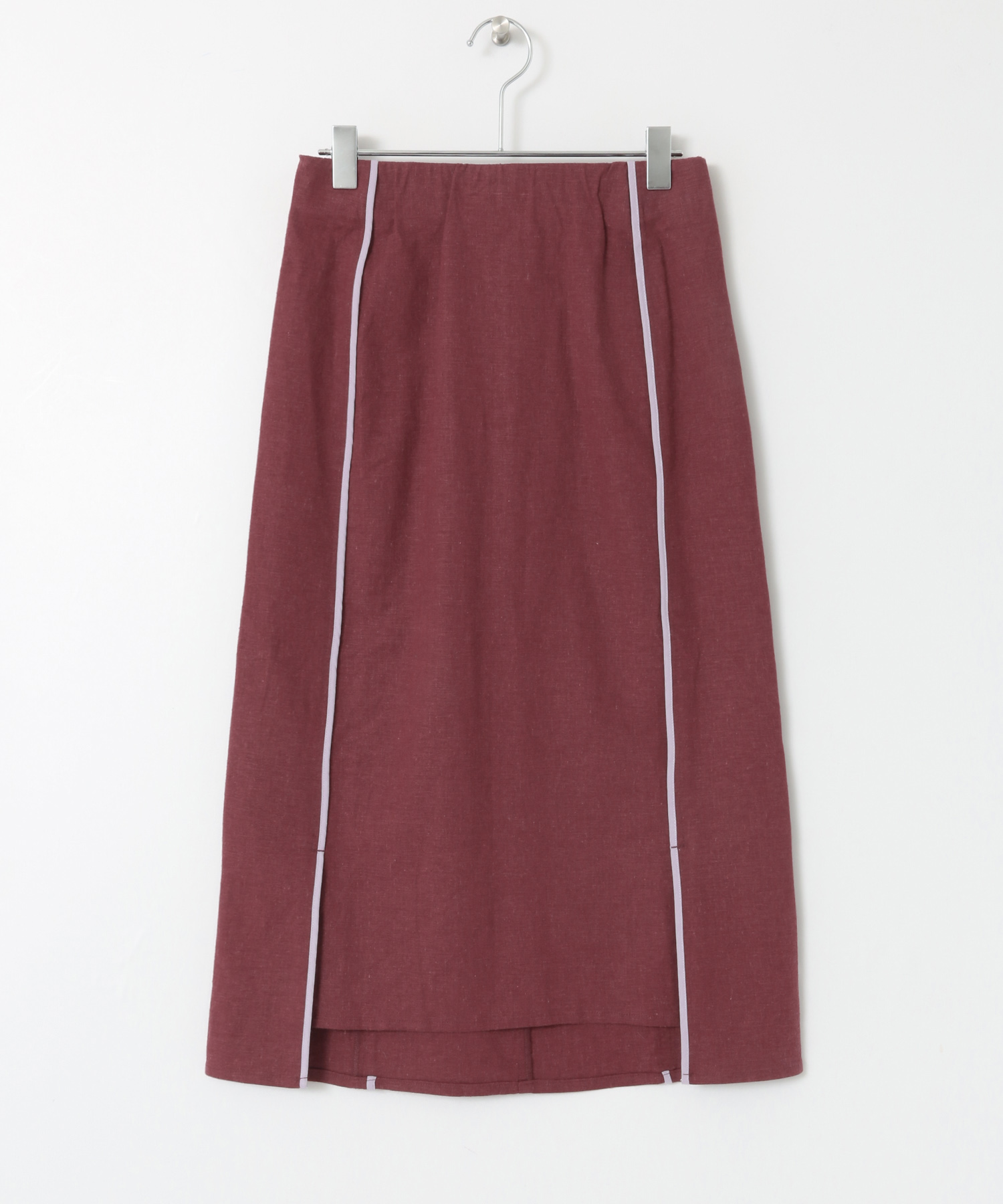 カラーパイピングスカート WINE×LVD one