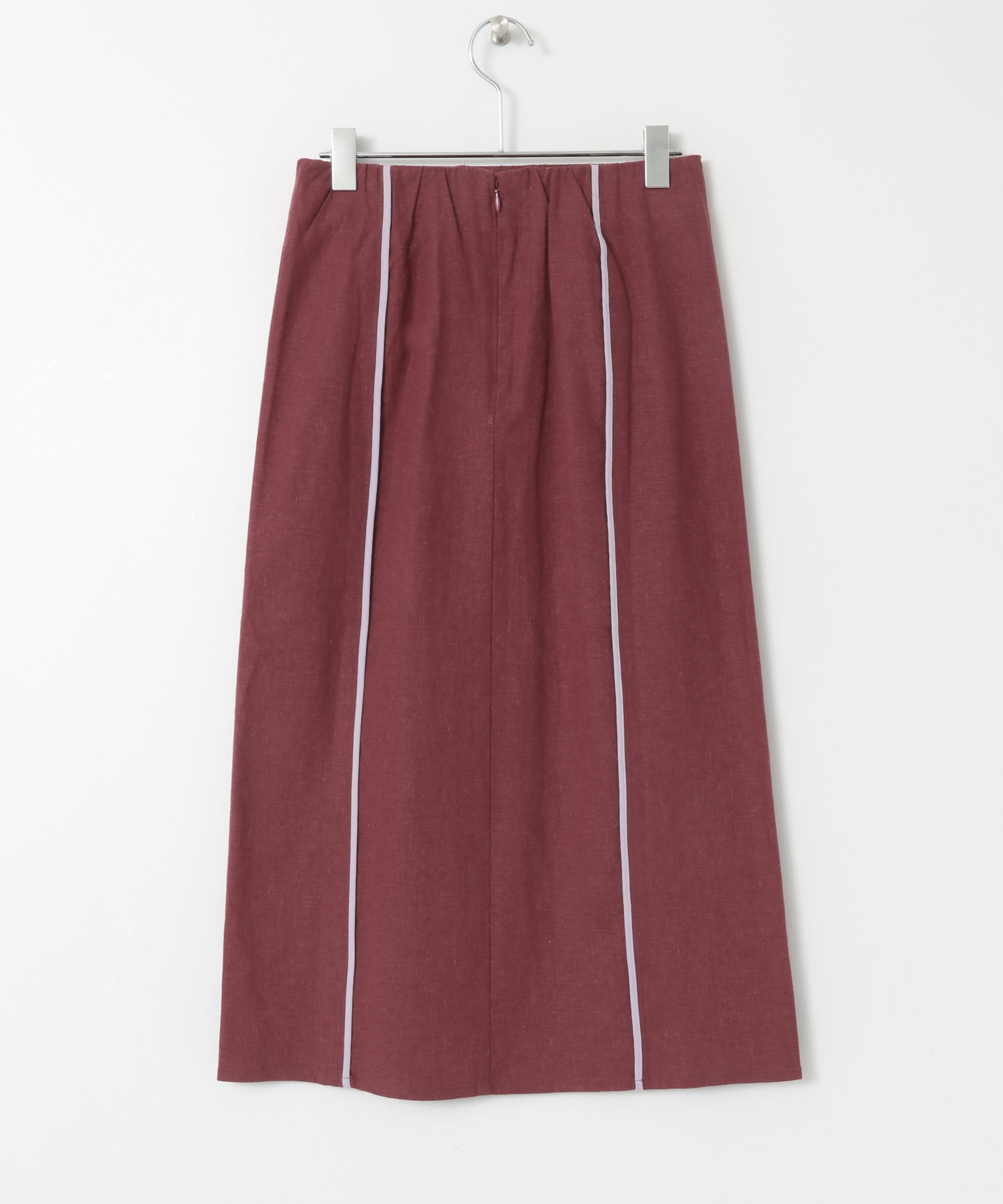 カラーパイピングスカート WINE×LVD one