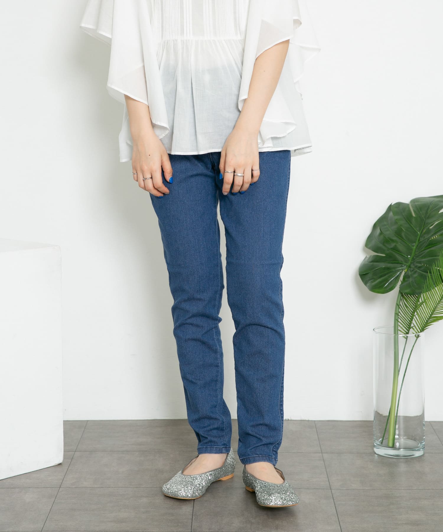 Lee　SKINNY JEGGINGS BLUE S