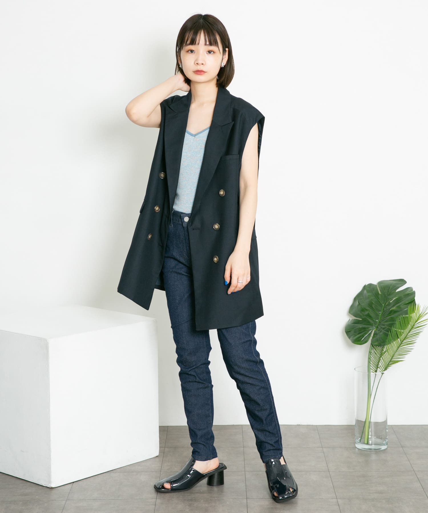 Lee　SKINNY JEGGINGS BLUE RINCE S