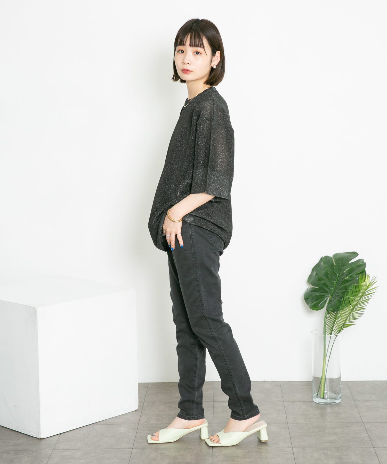 Lee　SKINNY JEGGINGS BLACK S