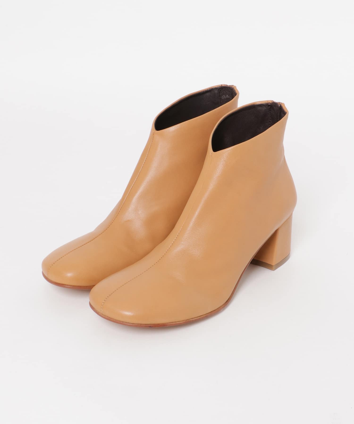 MOHI　SETAショートブーツ CAMEL 37