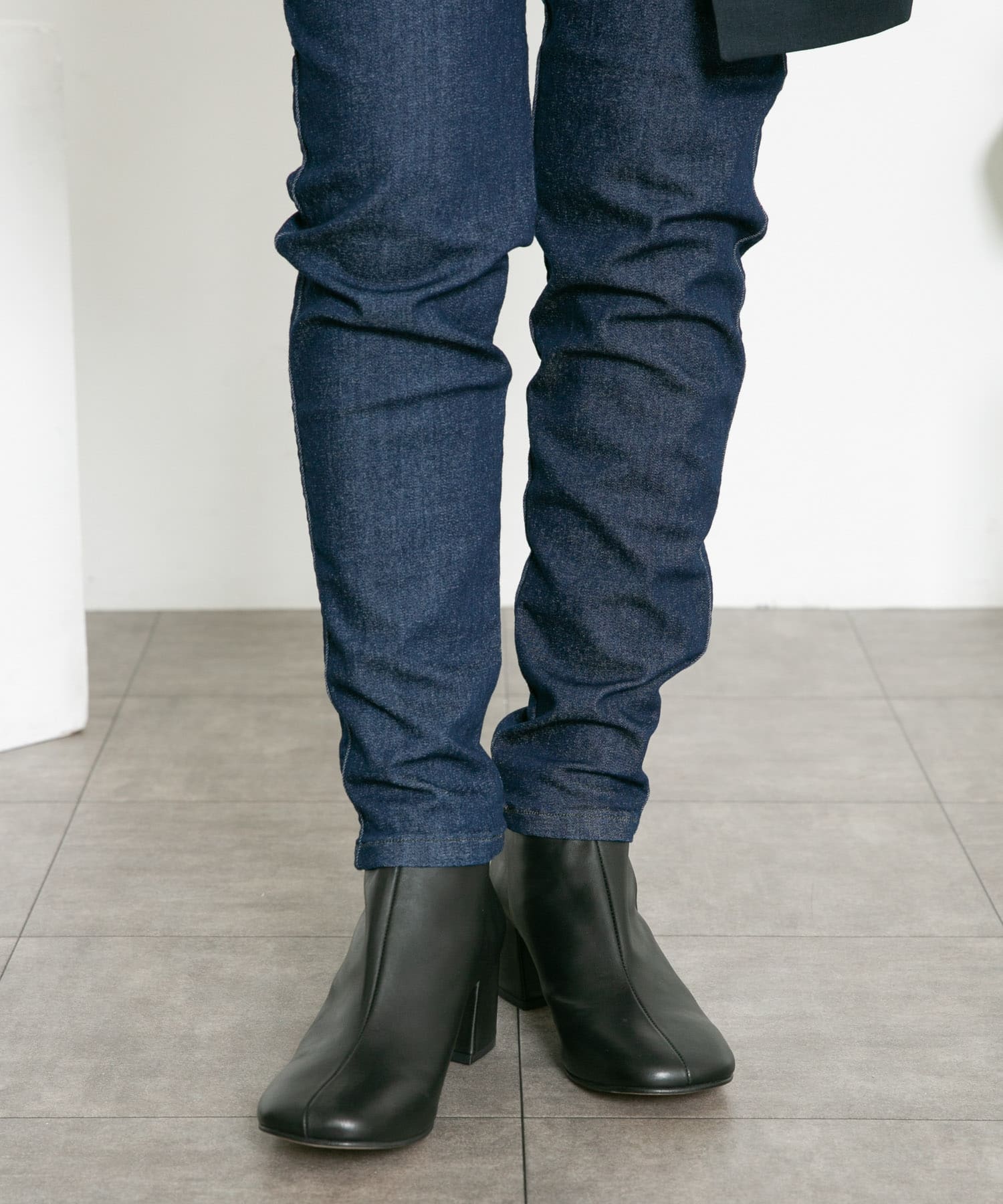 MOHI　SETAショートブーツ BLACK 37