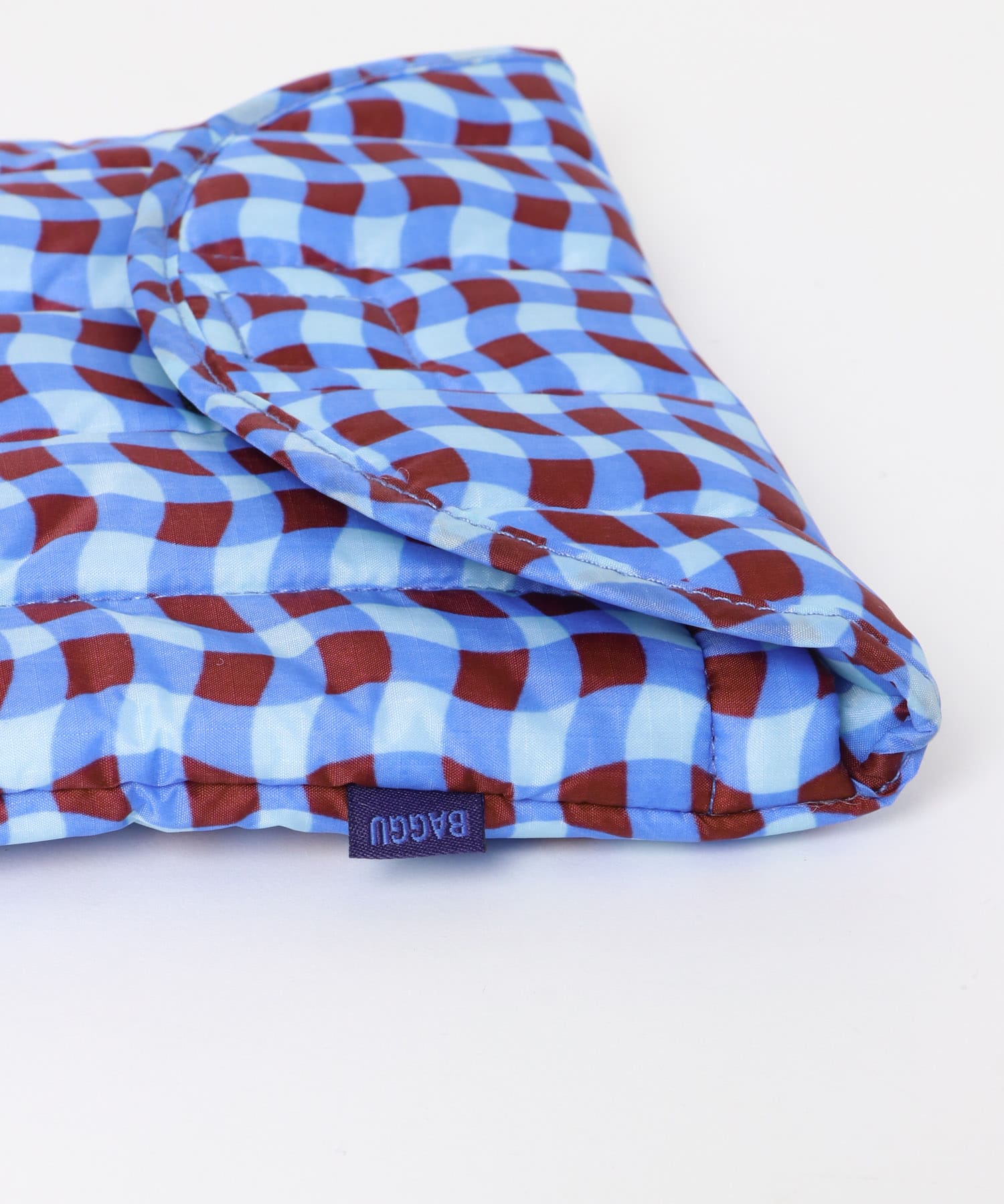 BAGGU　PUFFY LAPTOP SLEEVE ギンガムブルー one