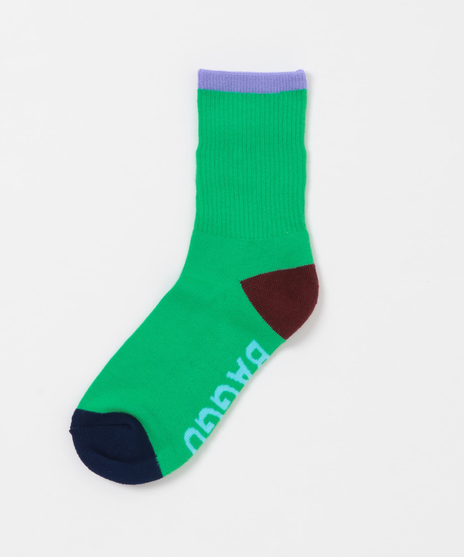 BAGGU　RIBBED SOCK グリーンミックス one