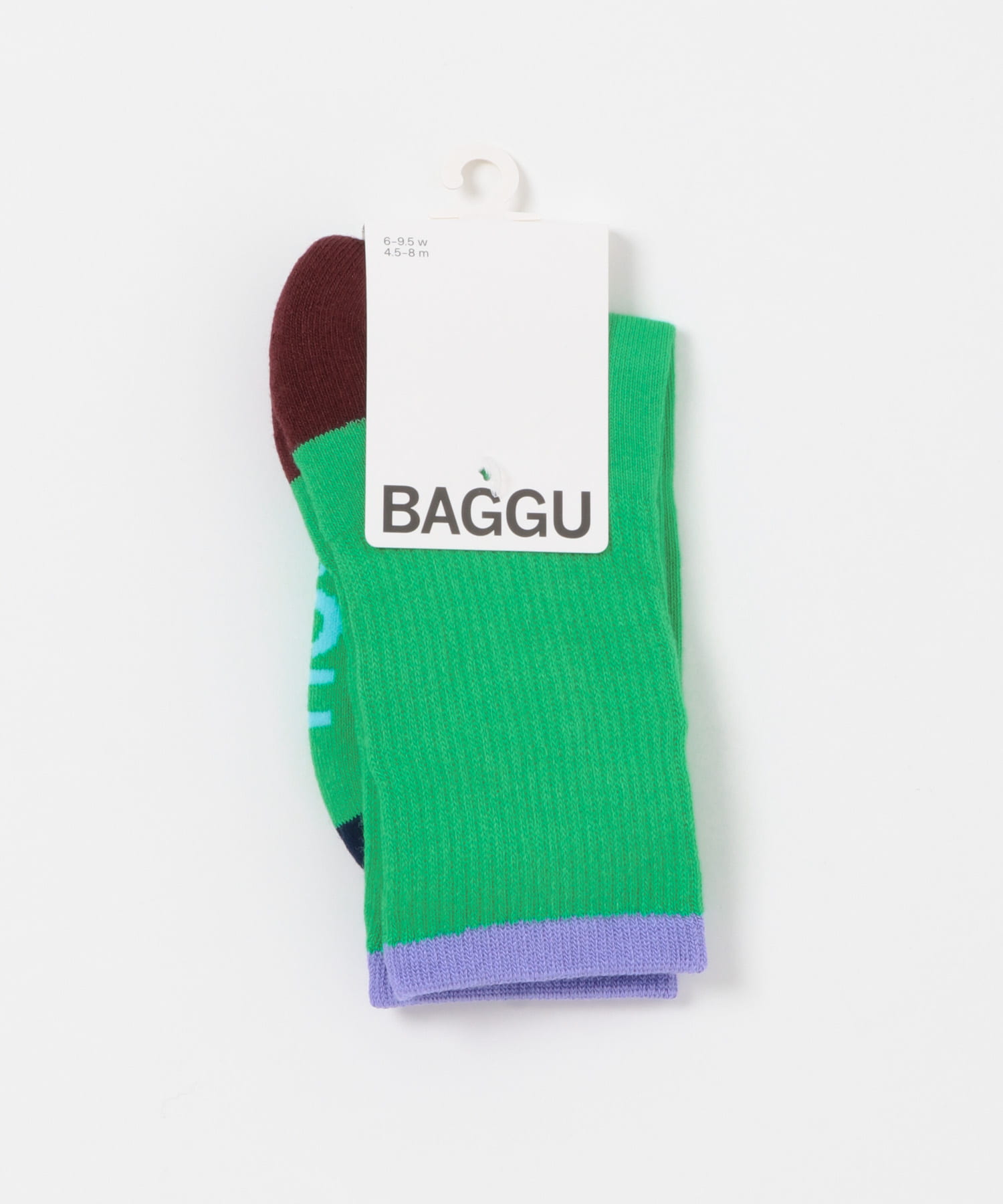 BAGGU　RIBBED SOCK グリーンミックス one