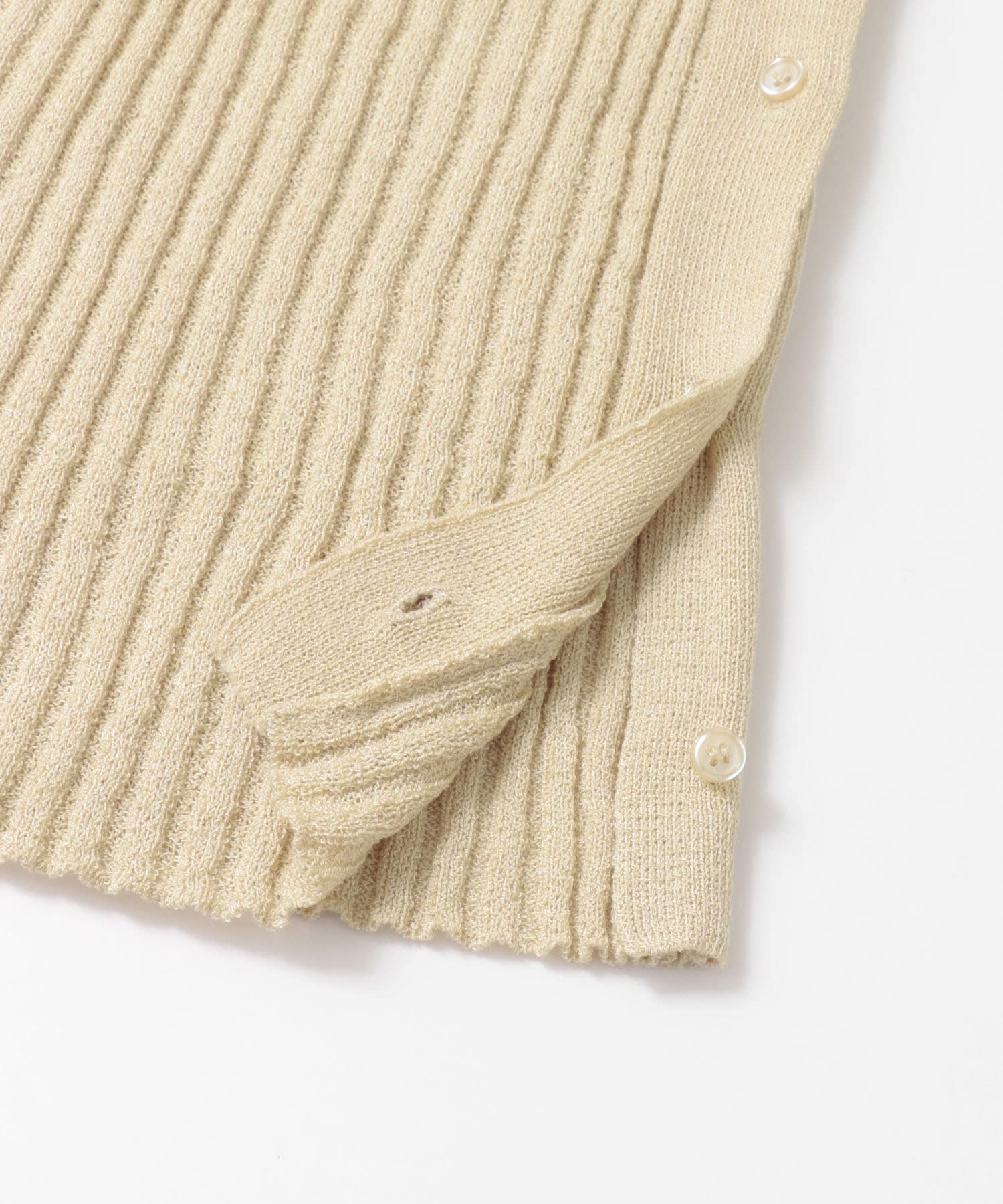 BUTTON SLIT KNIT PANTS バニラ FREE