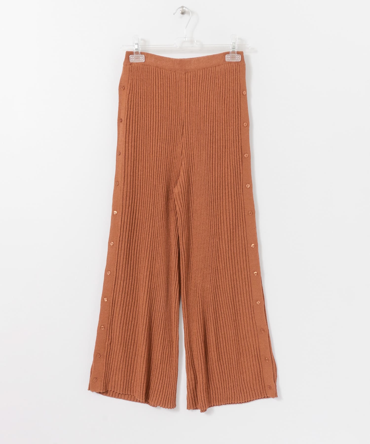 BUTTON SLIT KNIT PANTS マーマレード FREE