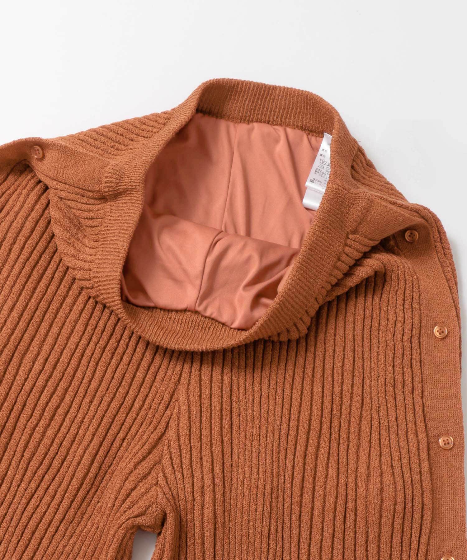 BUTTON SLIT KNIT PANTS マーマレード FREE