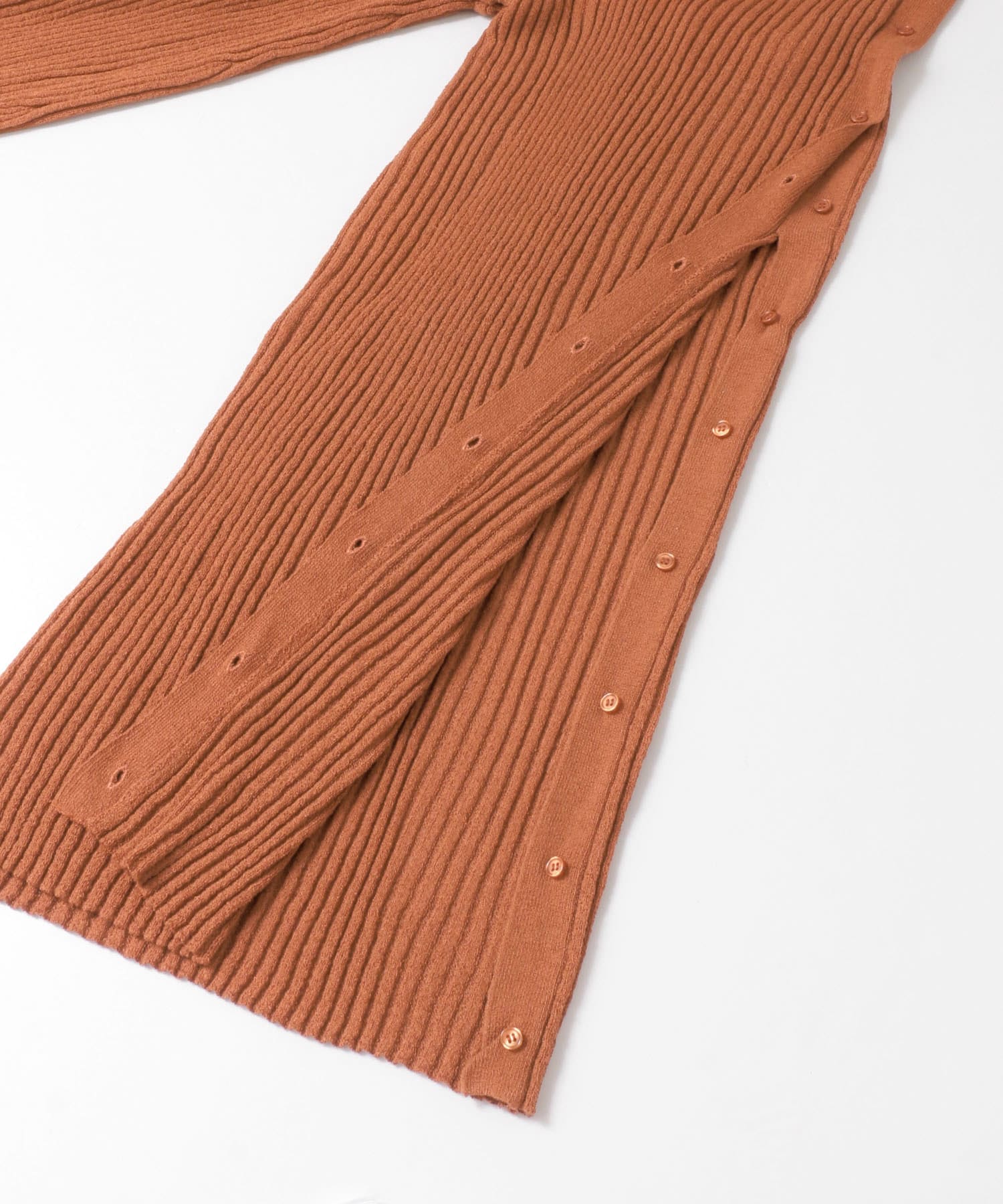 BUTTON SLIT KNIT PANTS マーマレード FREE