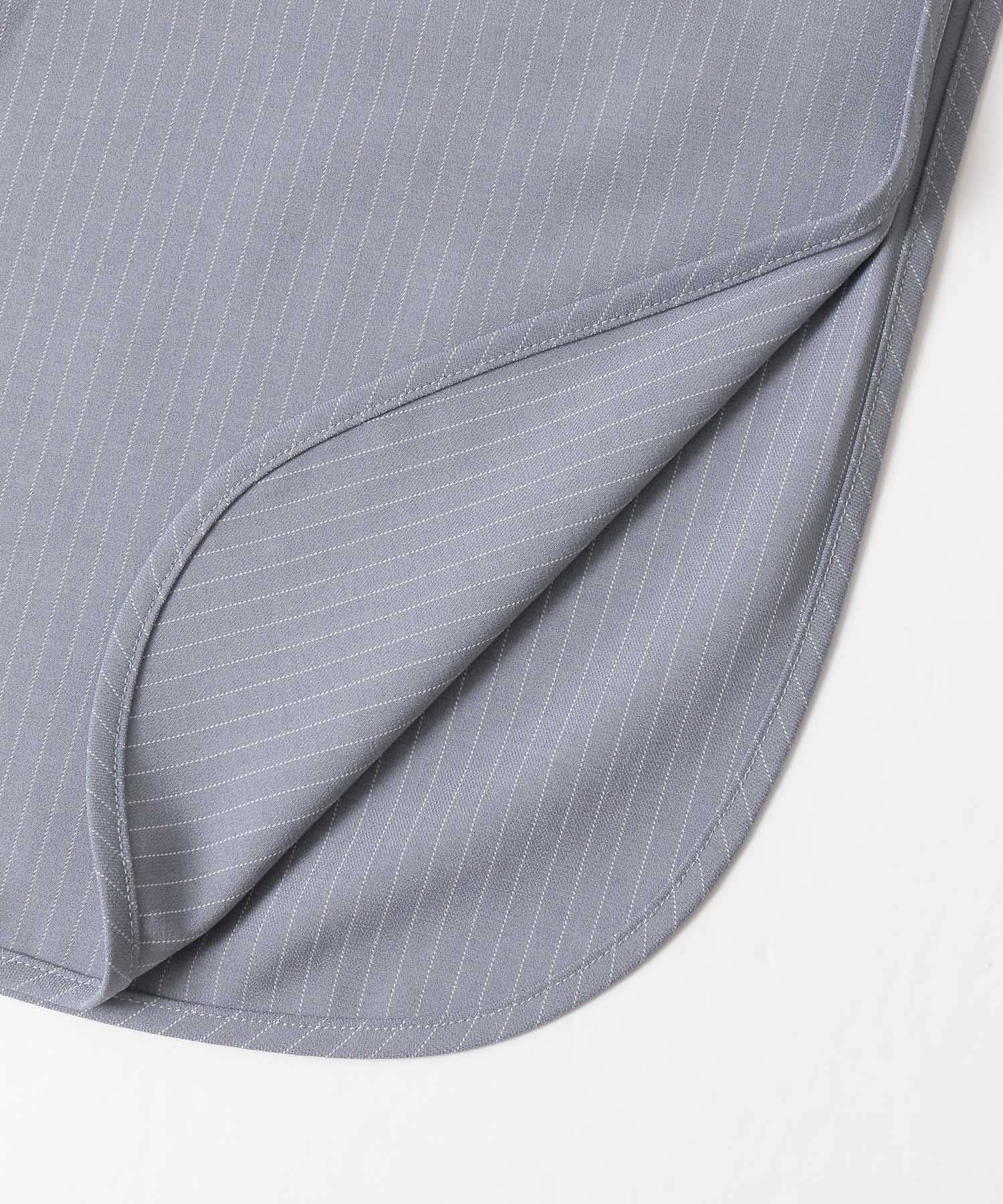 PIPING SLIT PANTS スカイストライプ 36