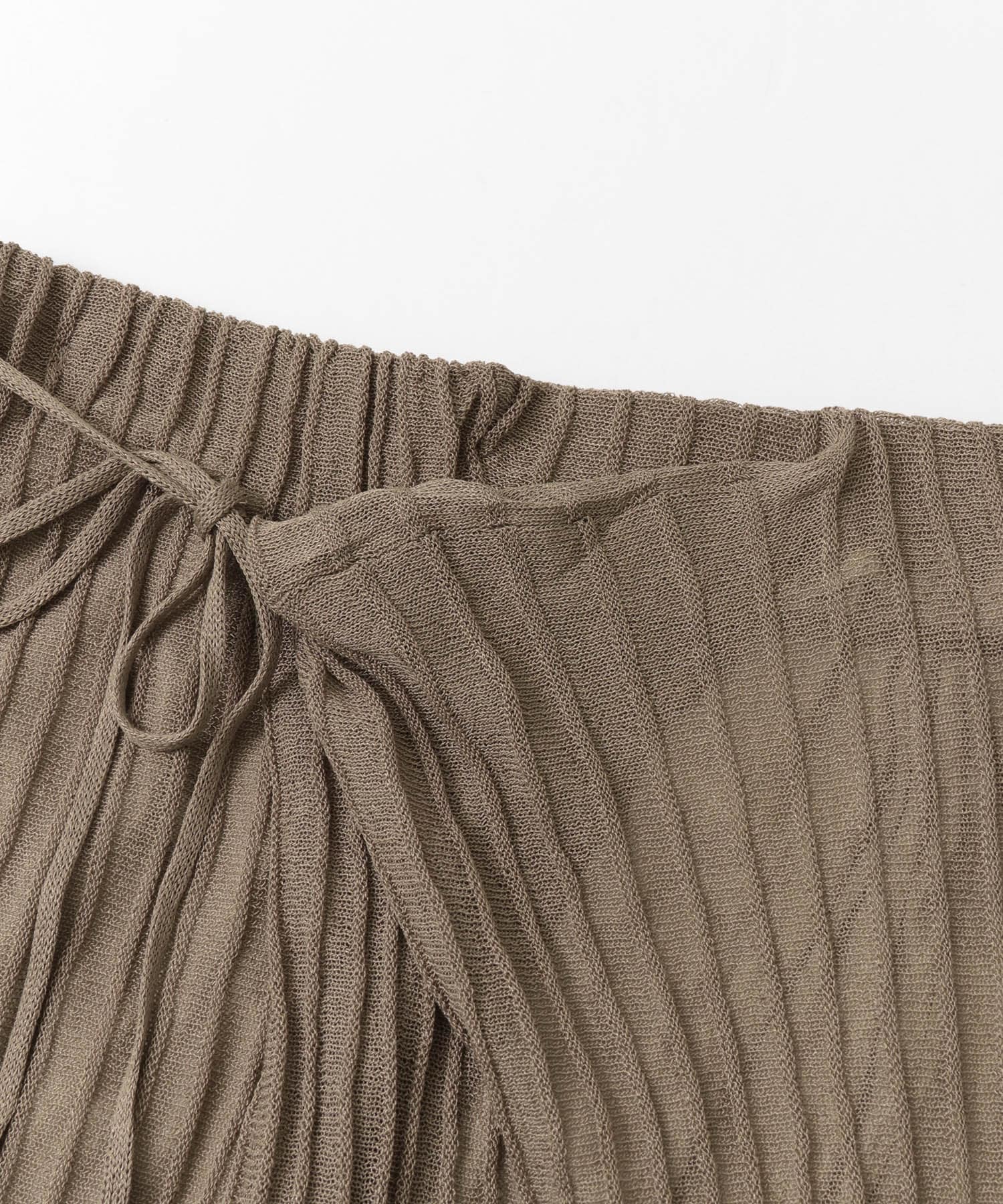 WRAP KNIT RIB PANTS セメント FREE