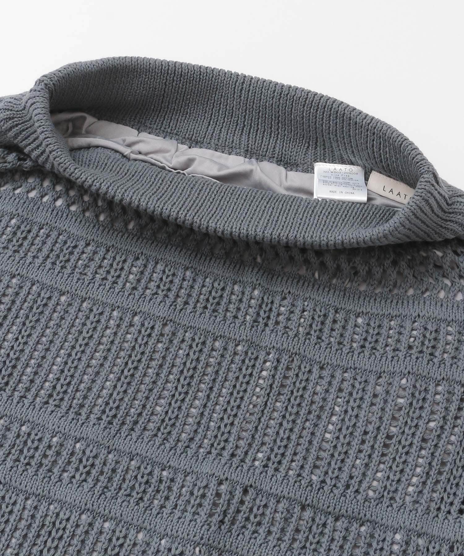 LACY KNIT SKIRT アスファルト FREE