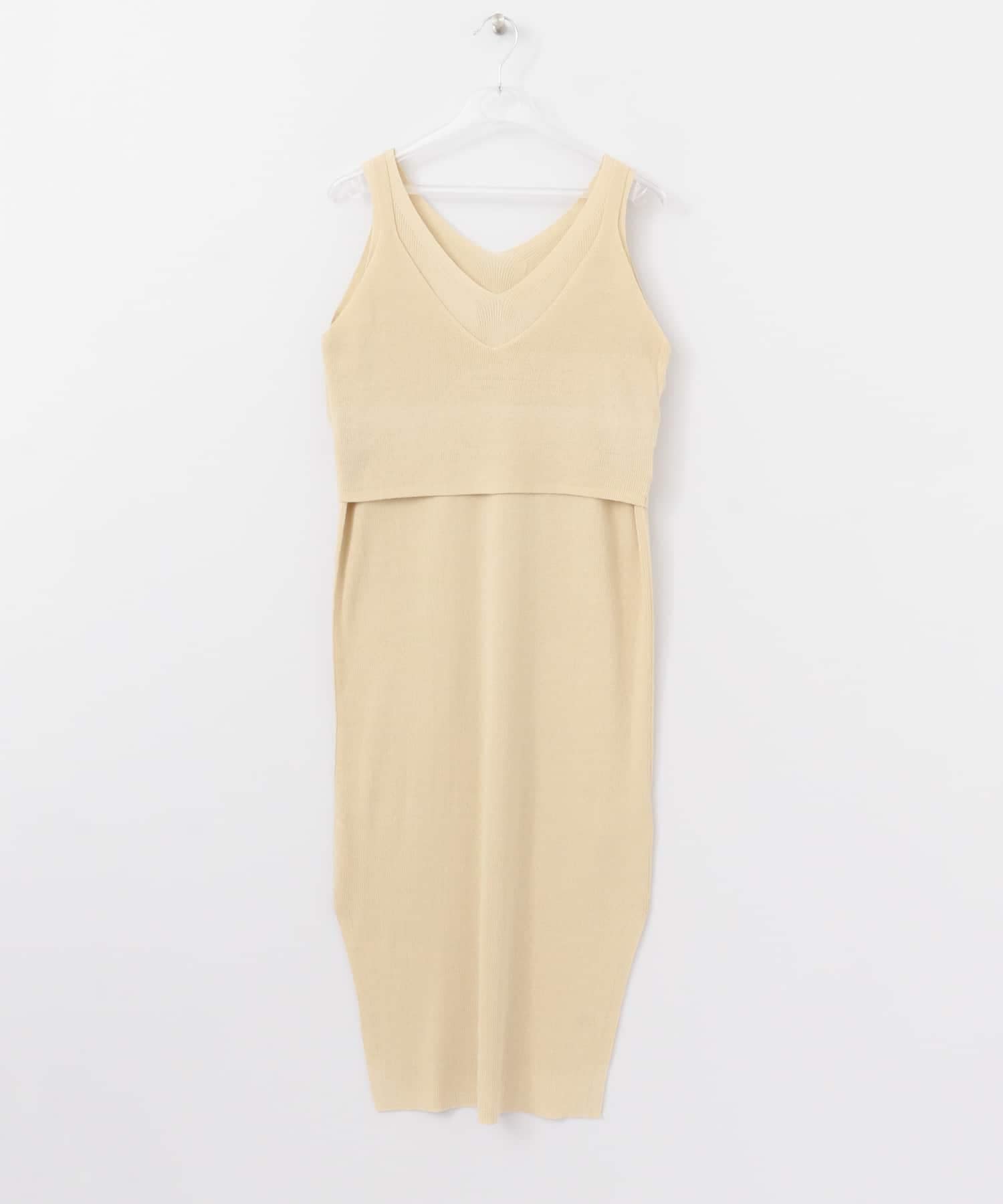 LAYERED KNIT ONE-PIECE
