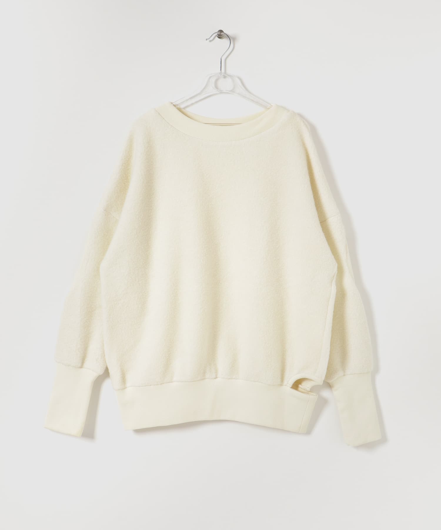 WOOL BOA PULLOVER クリーム FREE