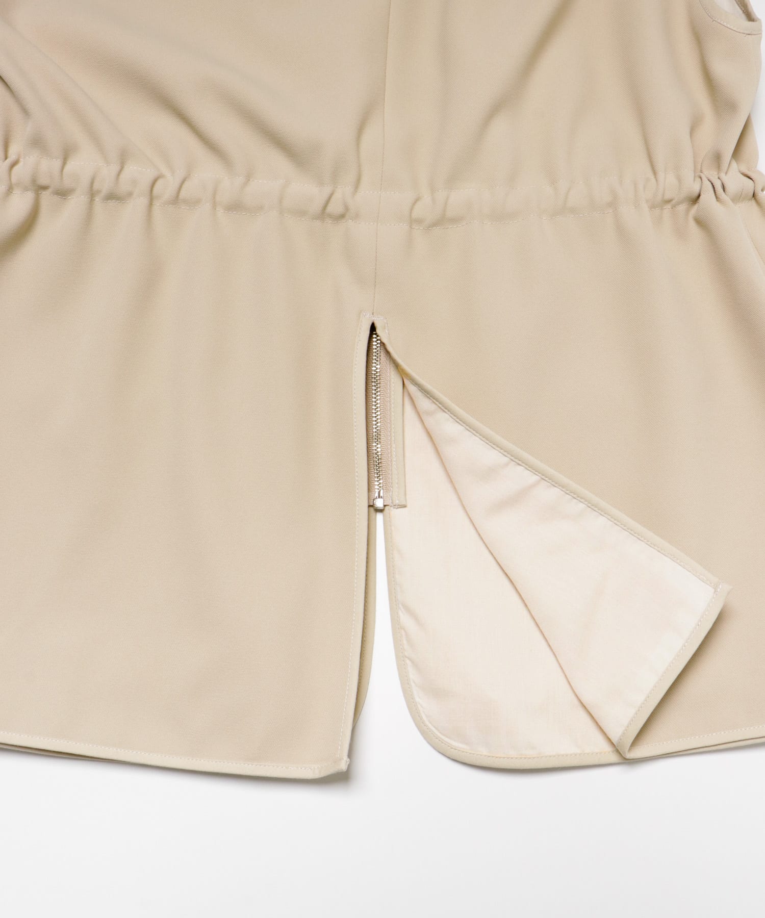 PIPING POCKET VEST クリーム Free