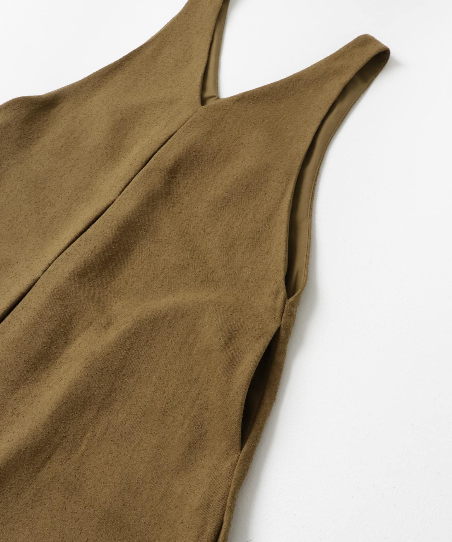 slub tack dress キャラメル Free