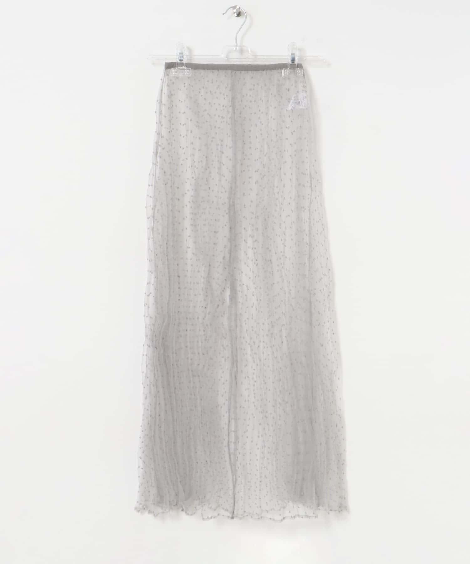 dot mesh skirt