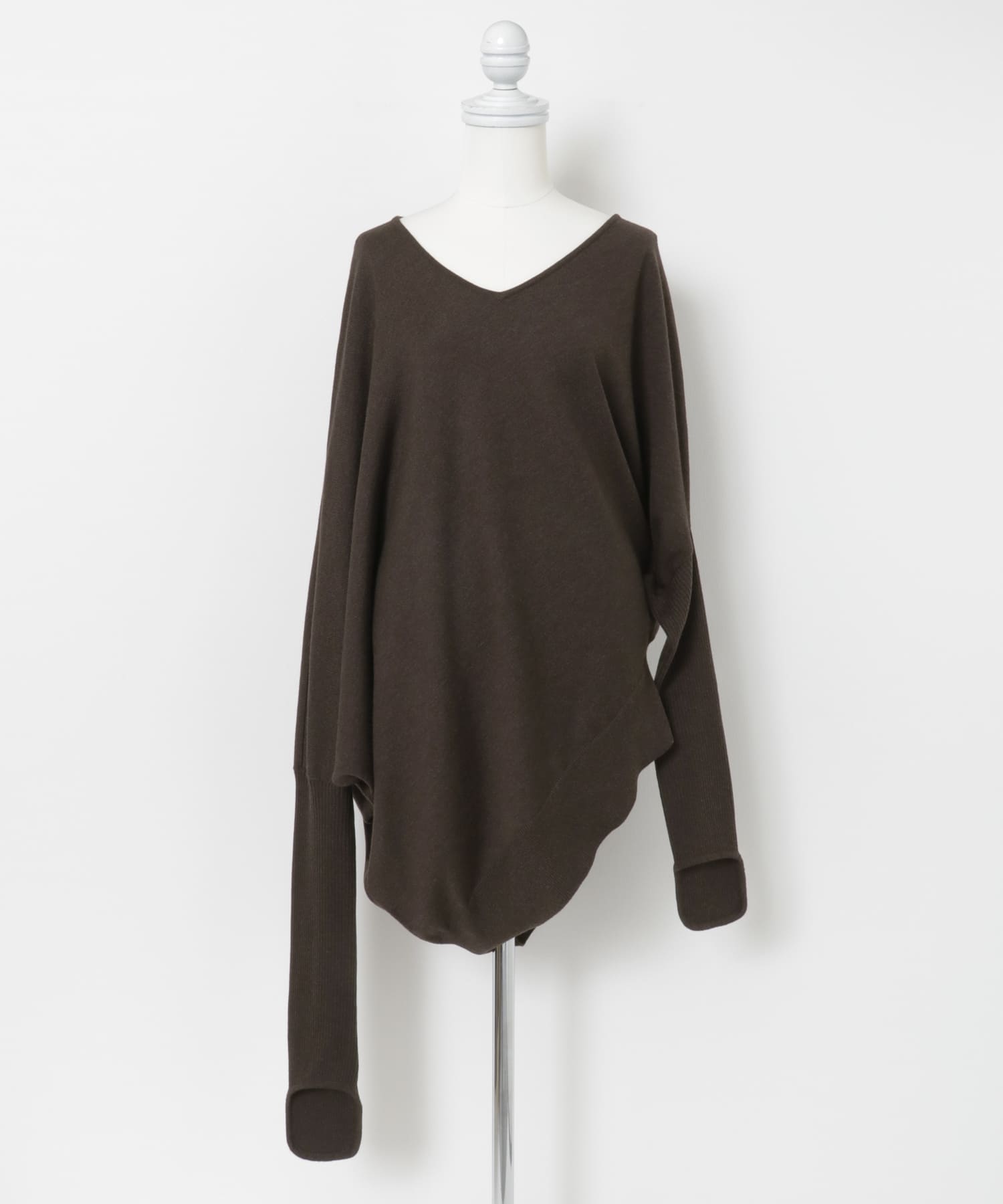 square knit pullover チョコレート Free